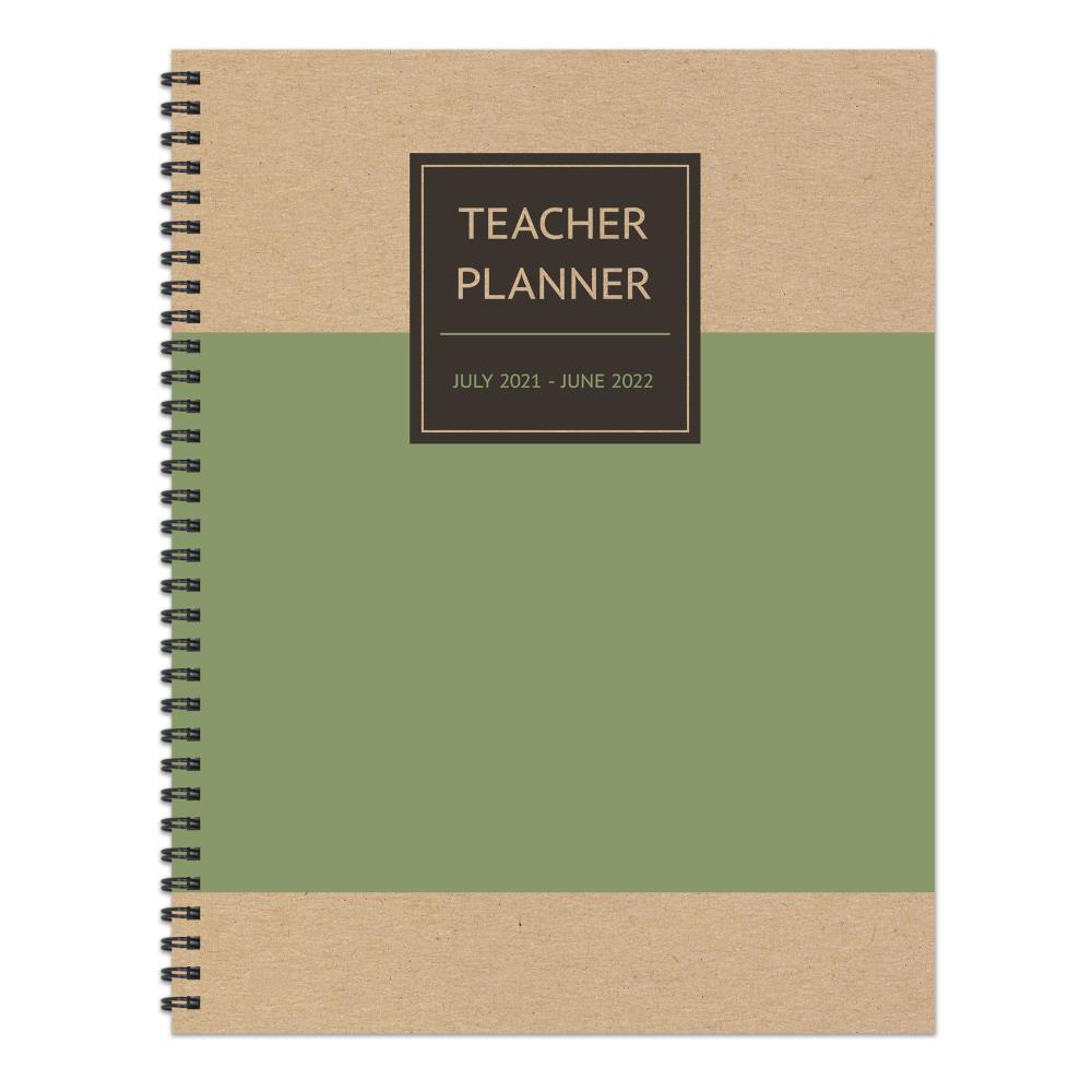 TF Publishing 22-9600A Academic Year July 2021 - June 2022 Olive Kraft Teacher Planner Lesson Plan Book