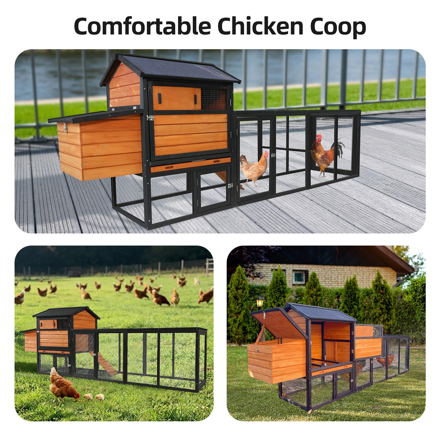 GZMR GZ-W7744 Chicken-Coops-Rabbit-Hutches - View #3