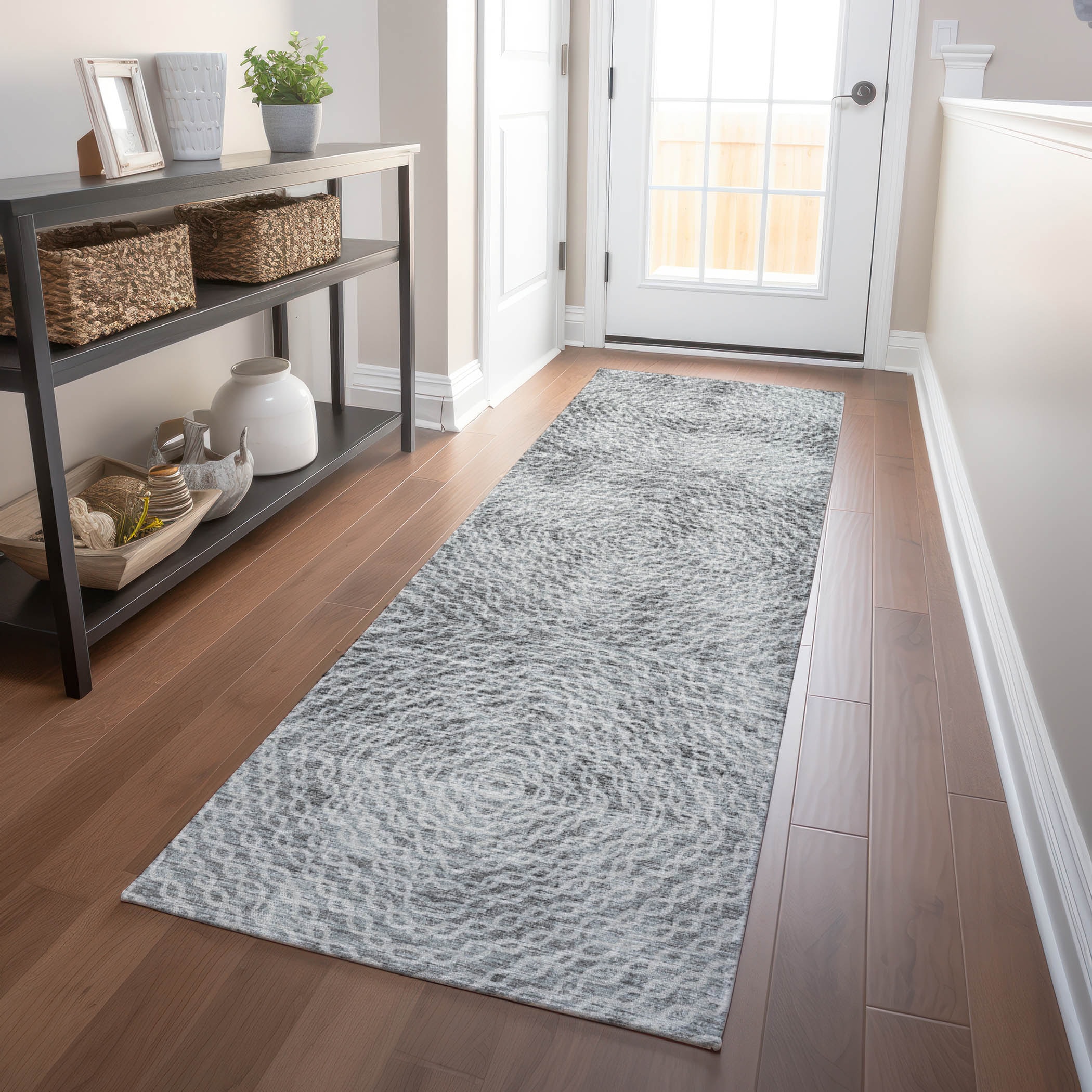 Addison Rugs AMF74AS2X8 Mayfield AMF74AS 2 x 7 (ft) Loomed Polyester Ash Rectangular Indoor Abstract Machine washable Runner rug