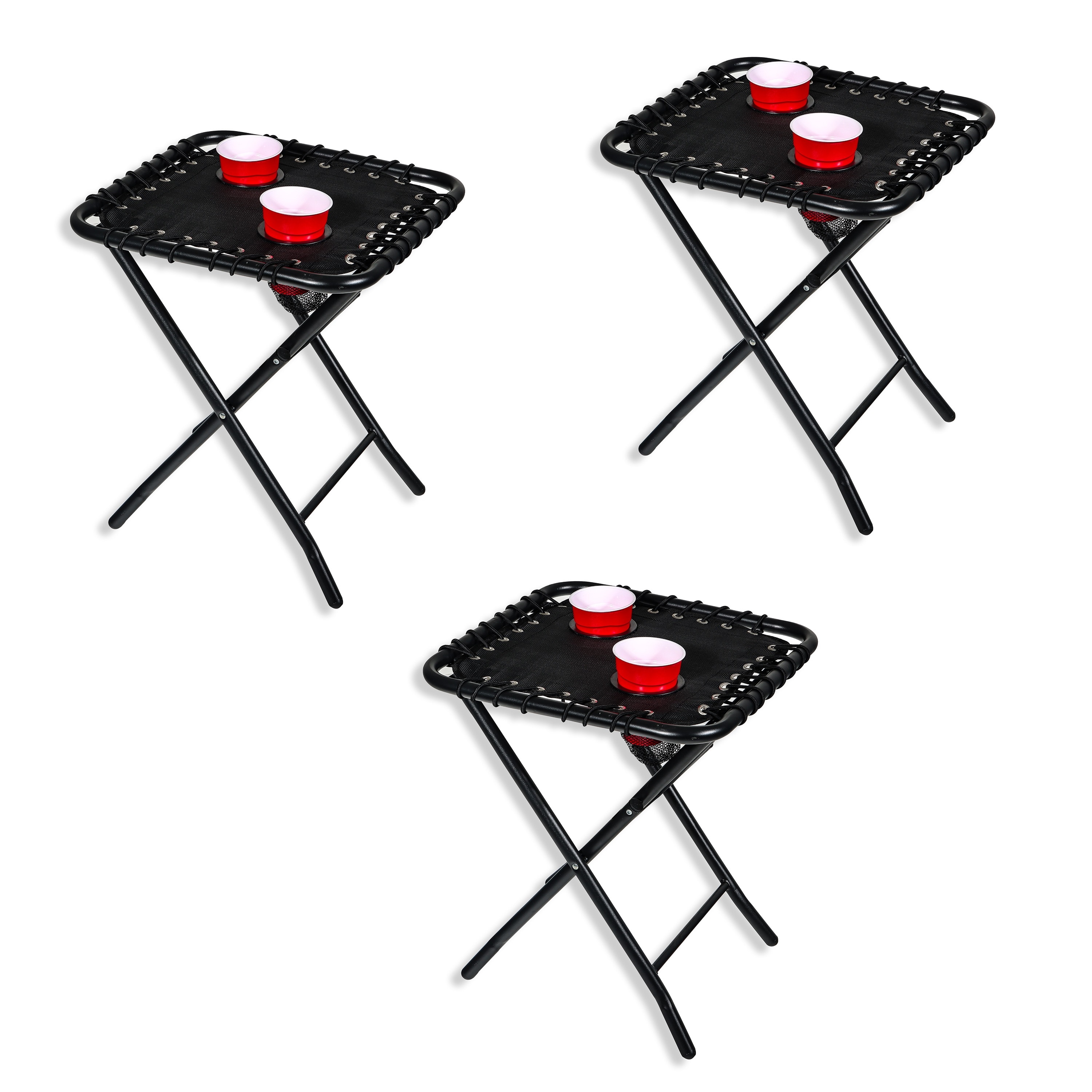 Trademark Innovations TBLE-MESH-BL-3X Picnic-Tables - View #8