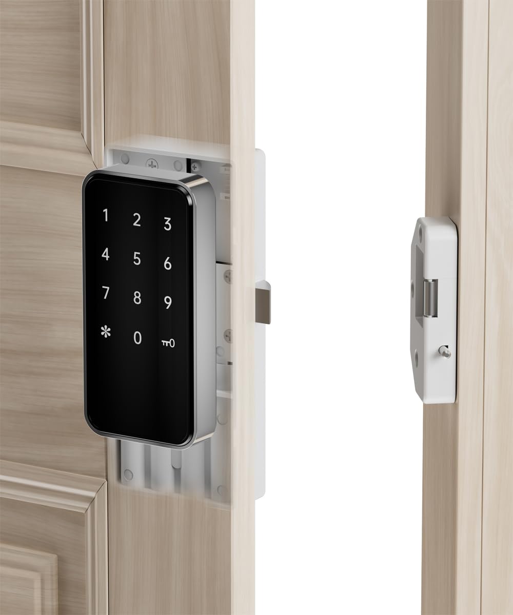 Adrinfly  RFID Lock Digital Keyless Cabinet Locks with Password and Card Access Dual and Single Unlock Modes for Gym Lockers Drawers Office