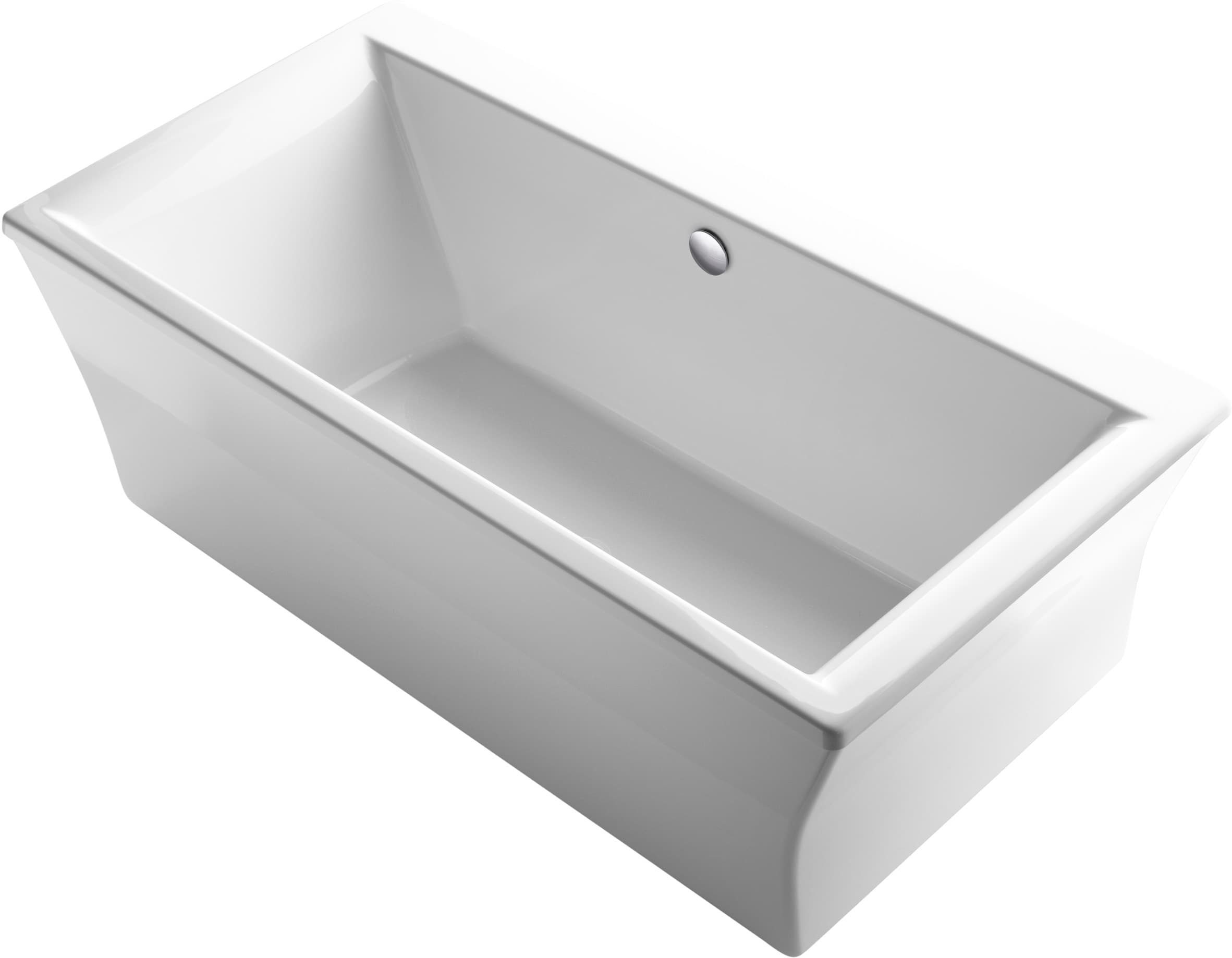  6367-0 Stargaze 36.0-in x 72.0-in White Acrylic Rectangular Freestanding Soaking bathtub ( Center Drain )