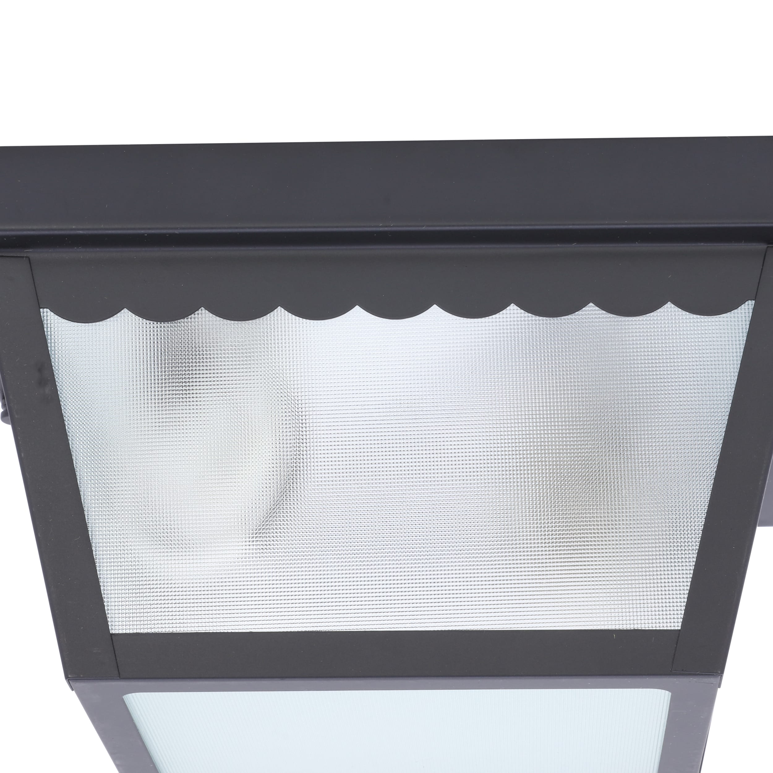Maxim Black Frosted Glass 2-Light Outdoor Ceiling Mount