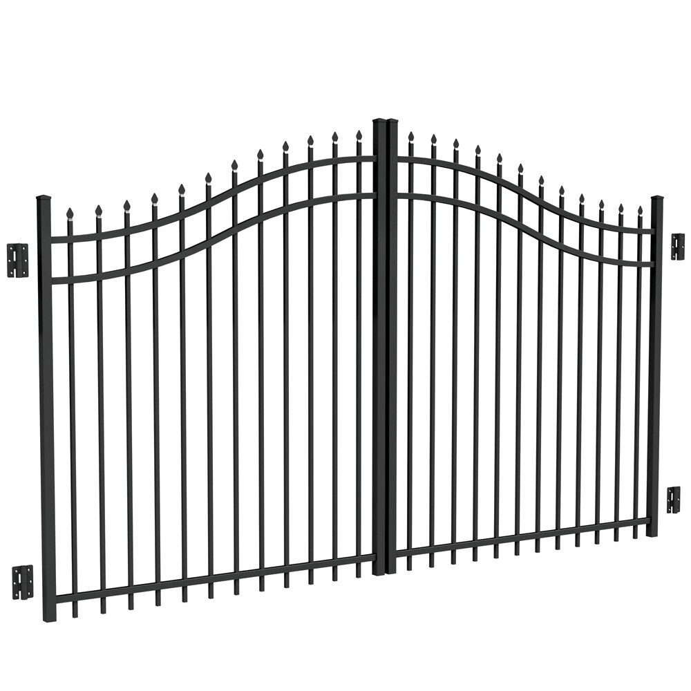 Freedom 73015728 10-Feet x 5-Feet Black Aluminum Driveway Gate