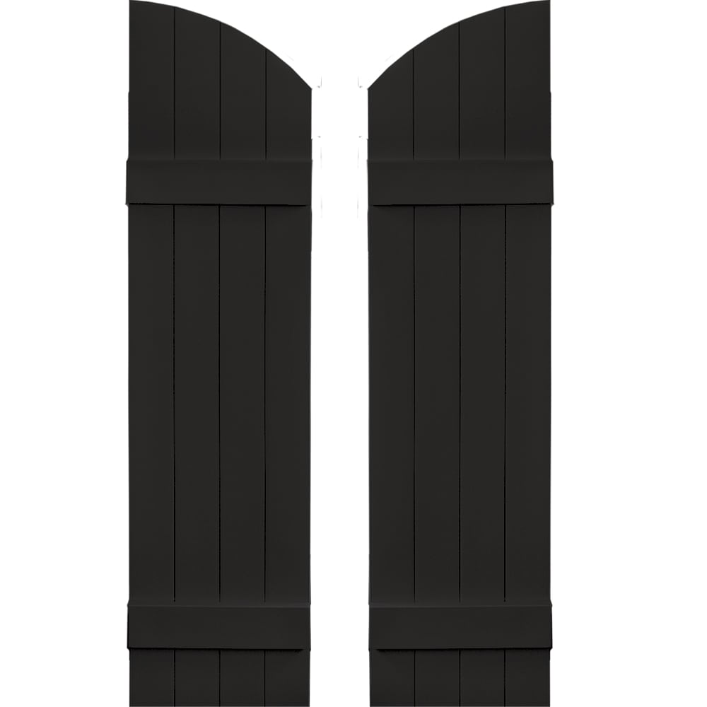 Vantage V5931449002 13.875-in W x 49-in H Black Board and batten Exterior Shutters ( 1 -Pack )