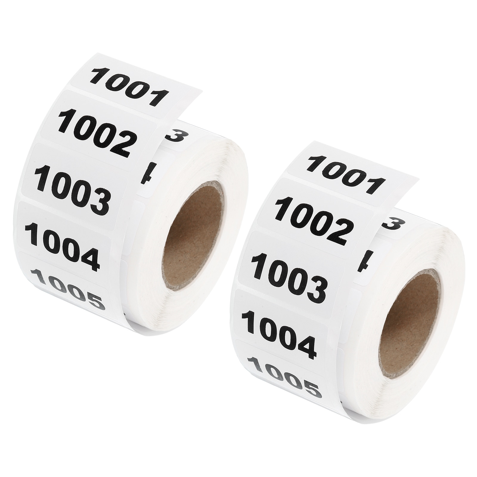 Unique Bargains 2 Roll Inventory Number Sticker 1001-2000 Consecutive Numbered Labels Self Adhesive Waterproof Labels Tag for Storage Classification Supplies (1.6x0.8 Inch)