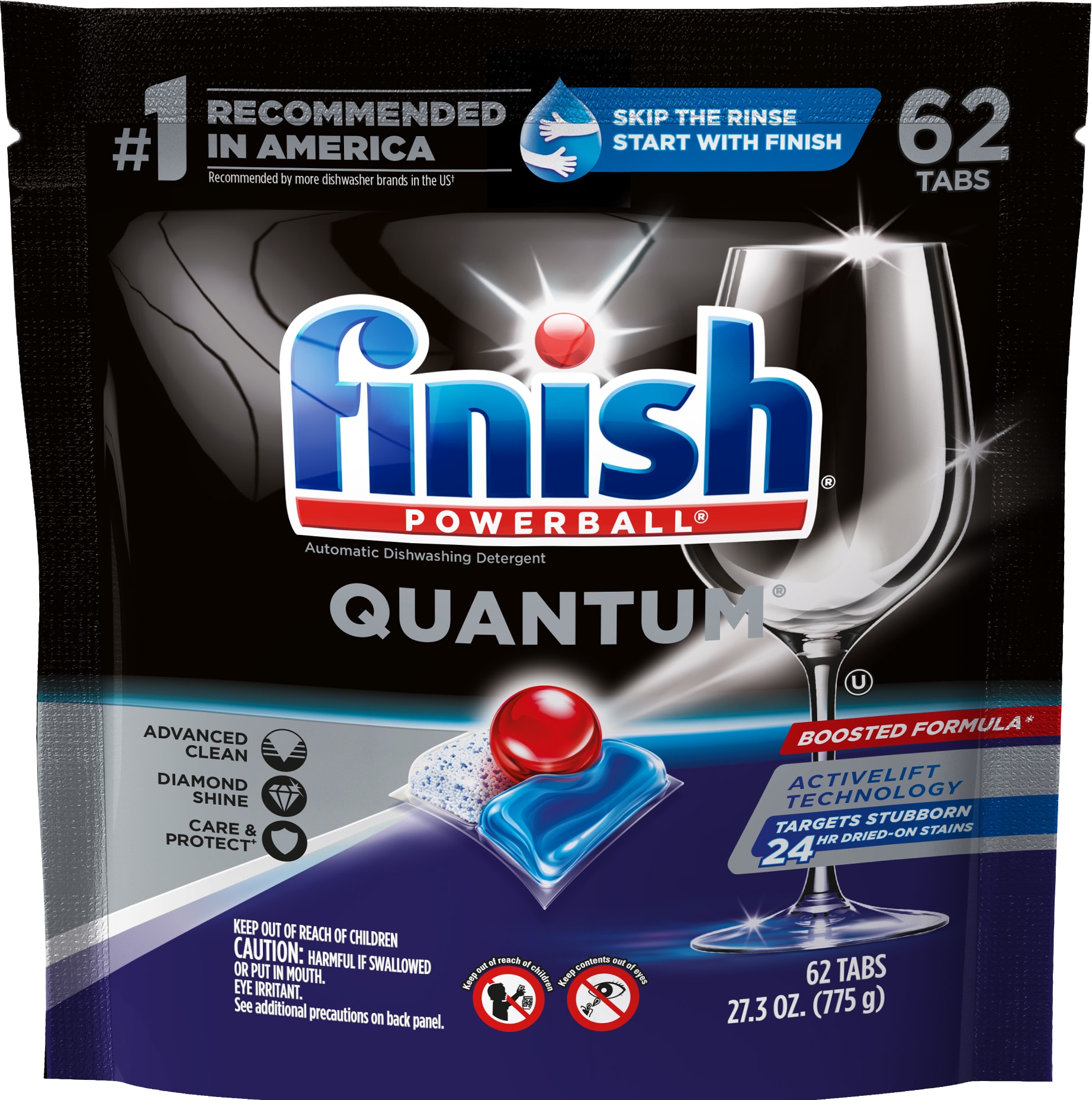 Finish 51700-99893 Quantum 62 -Count Fresh Dishwasher Detergent