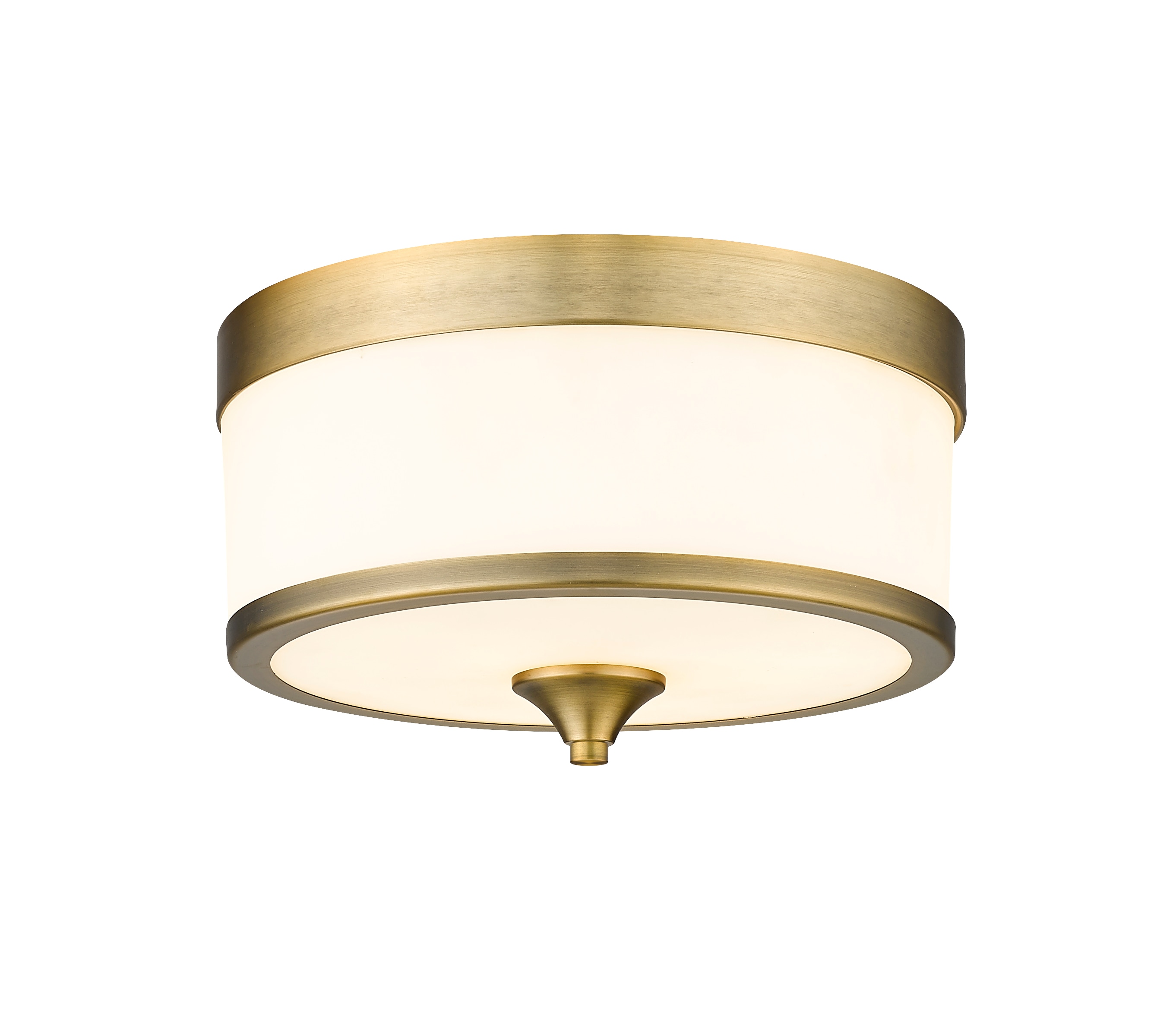 Z-Lite 307F-HBR Cosmopolitan 3 -Light 13.75-in Brushed Brass Flush Mount Light
