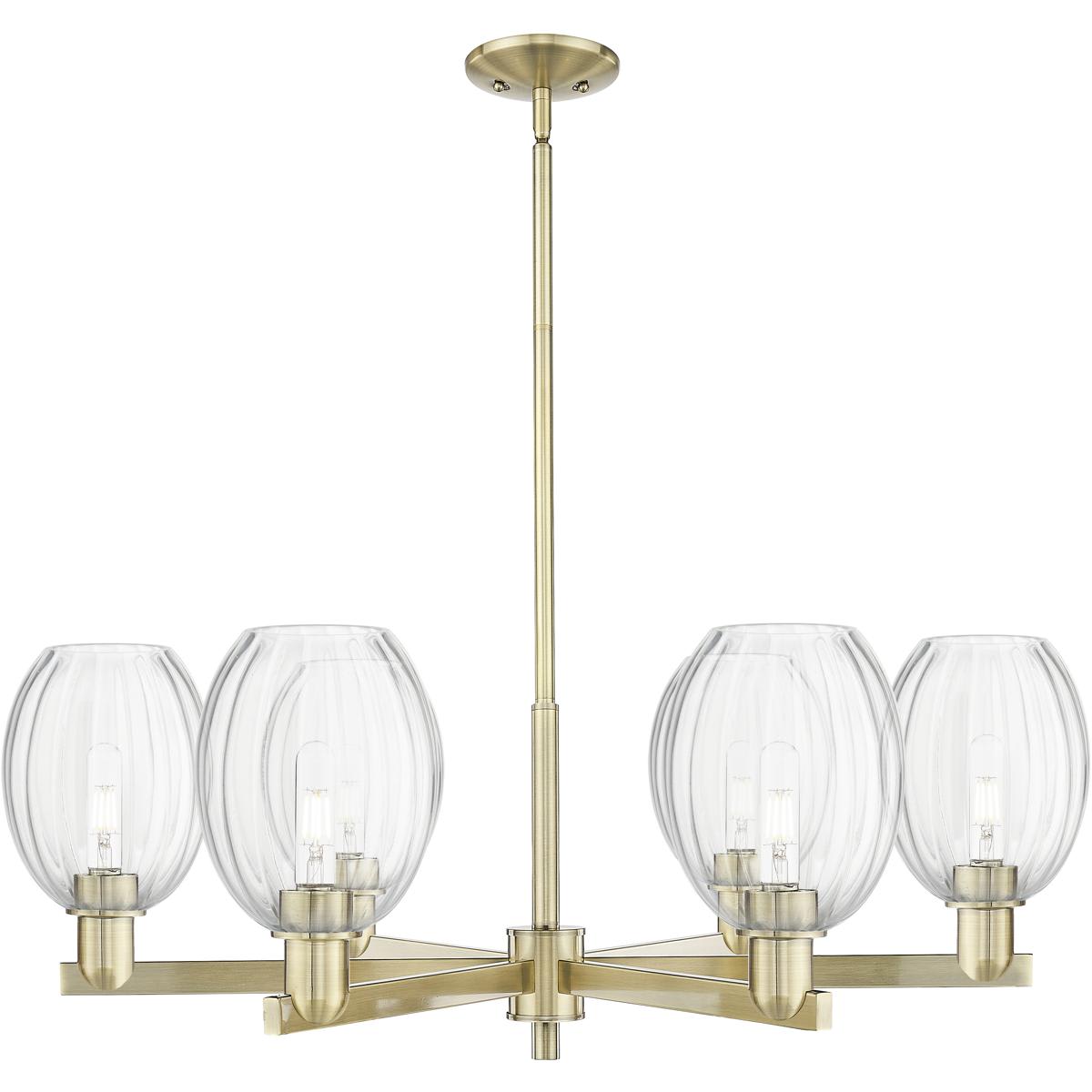 Innovations Lighting -  716-6CR-AB-G459-6CL Preston Chandelier Antique Brass