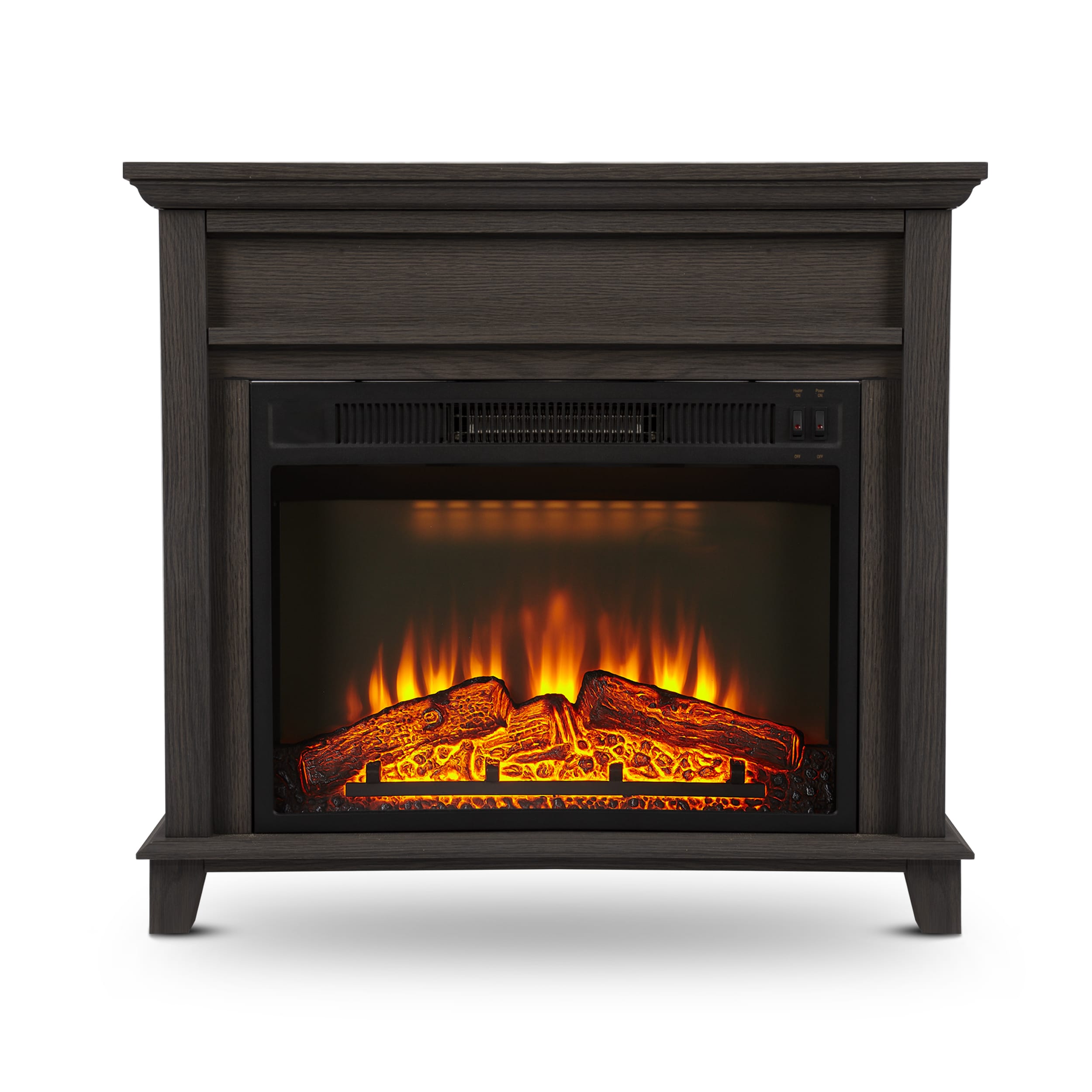 Utopia 4niture HASX-23D-GRAY 31.7-Inches W Gray Free standing LED Flat wall Electric Fireplace with Remote Control Included