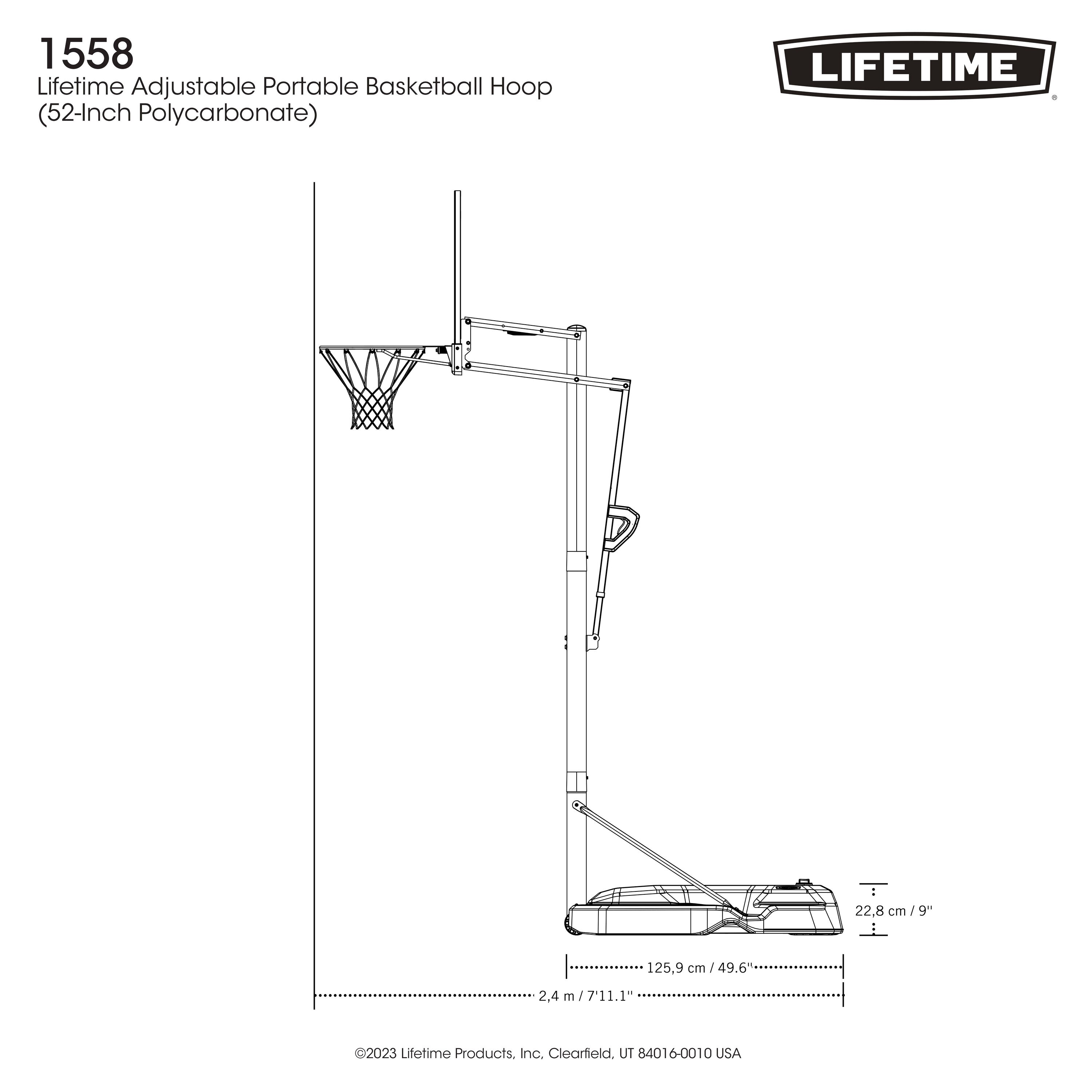 LIFETIME PRODUCTS 1558 Basketball-System - View #11
