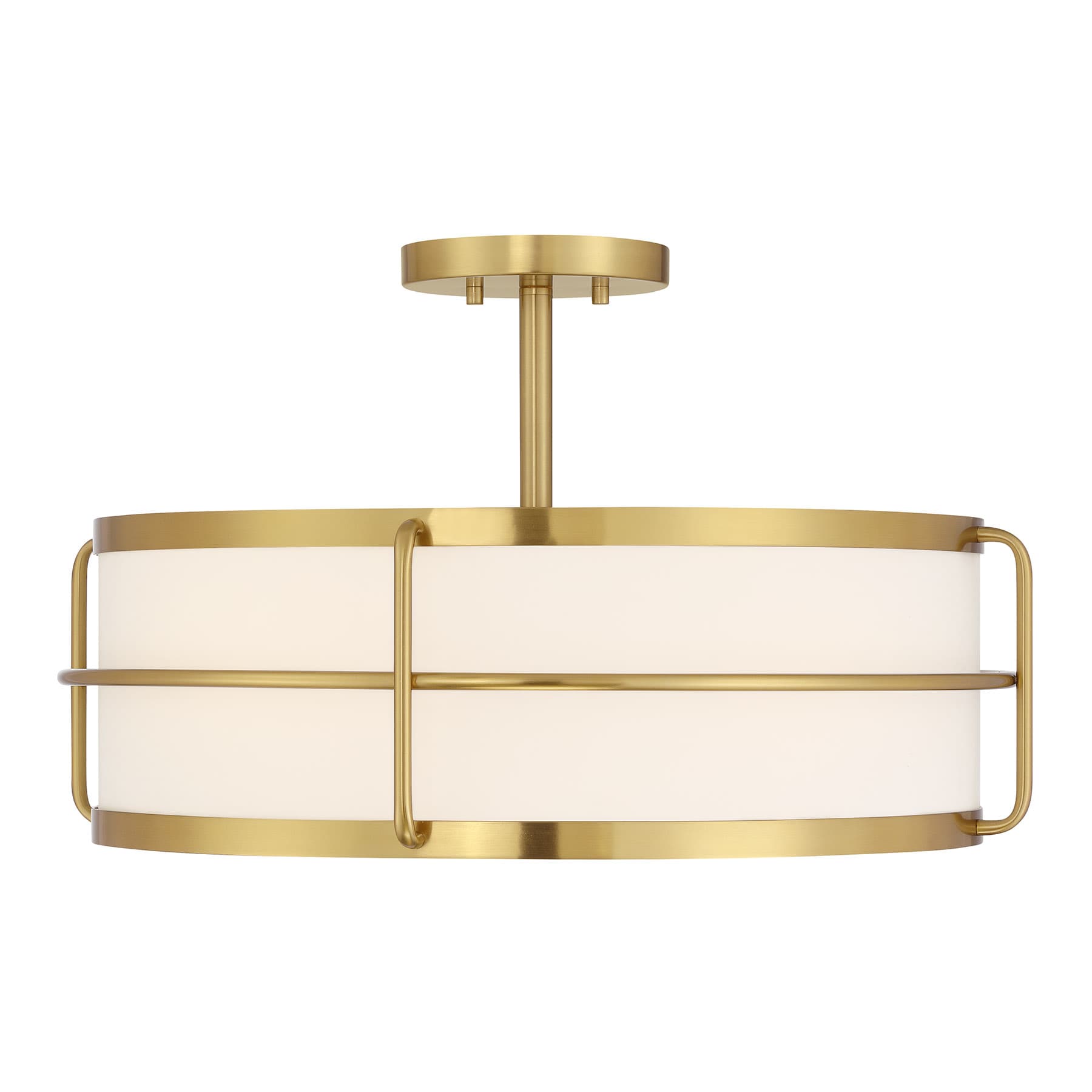 Savoy House 6-4193-4-322 Chauncey 4 -Light 22-in Antique Brass Semi Flush Mount Light