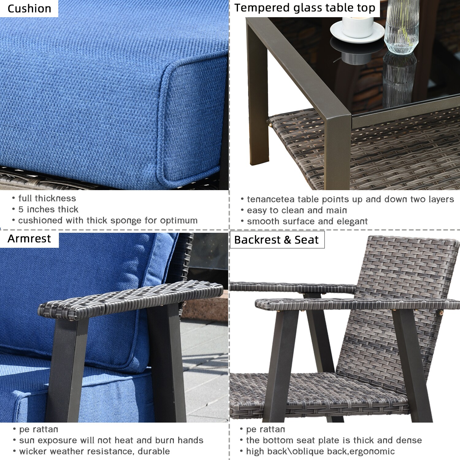 XIZZI XIHW5011 Patio-Conversation-Sets - View #6