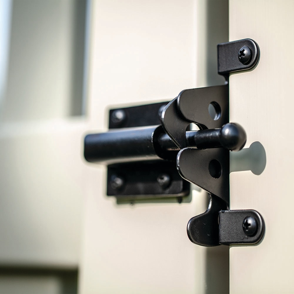 Barrette Outdoor Living Heavy 8-in Black Gate Latch In The Gate ...