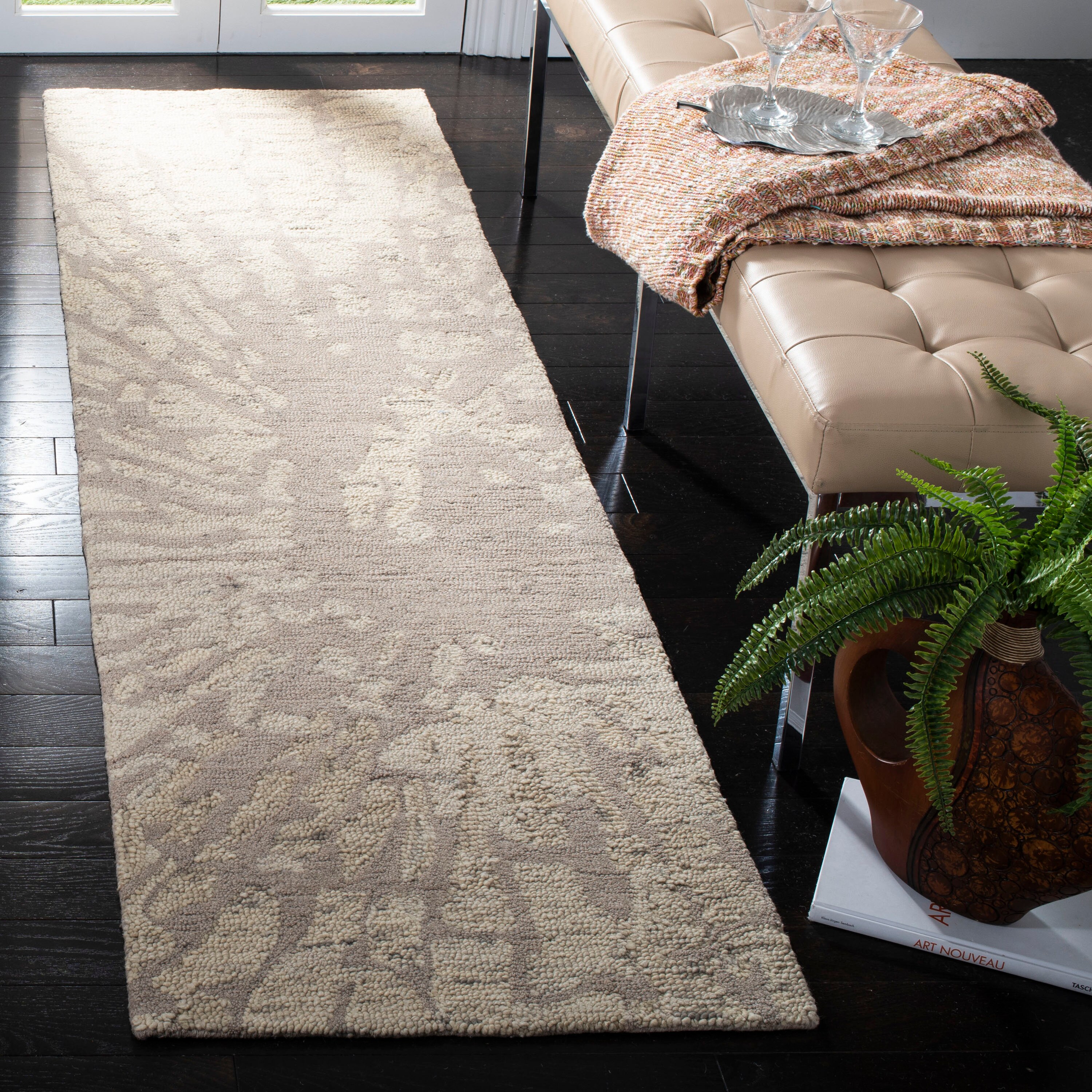 Winter Taupe Hand-Tufted Wool Runner Rug