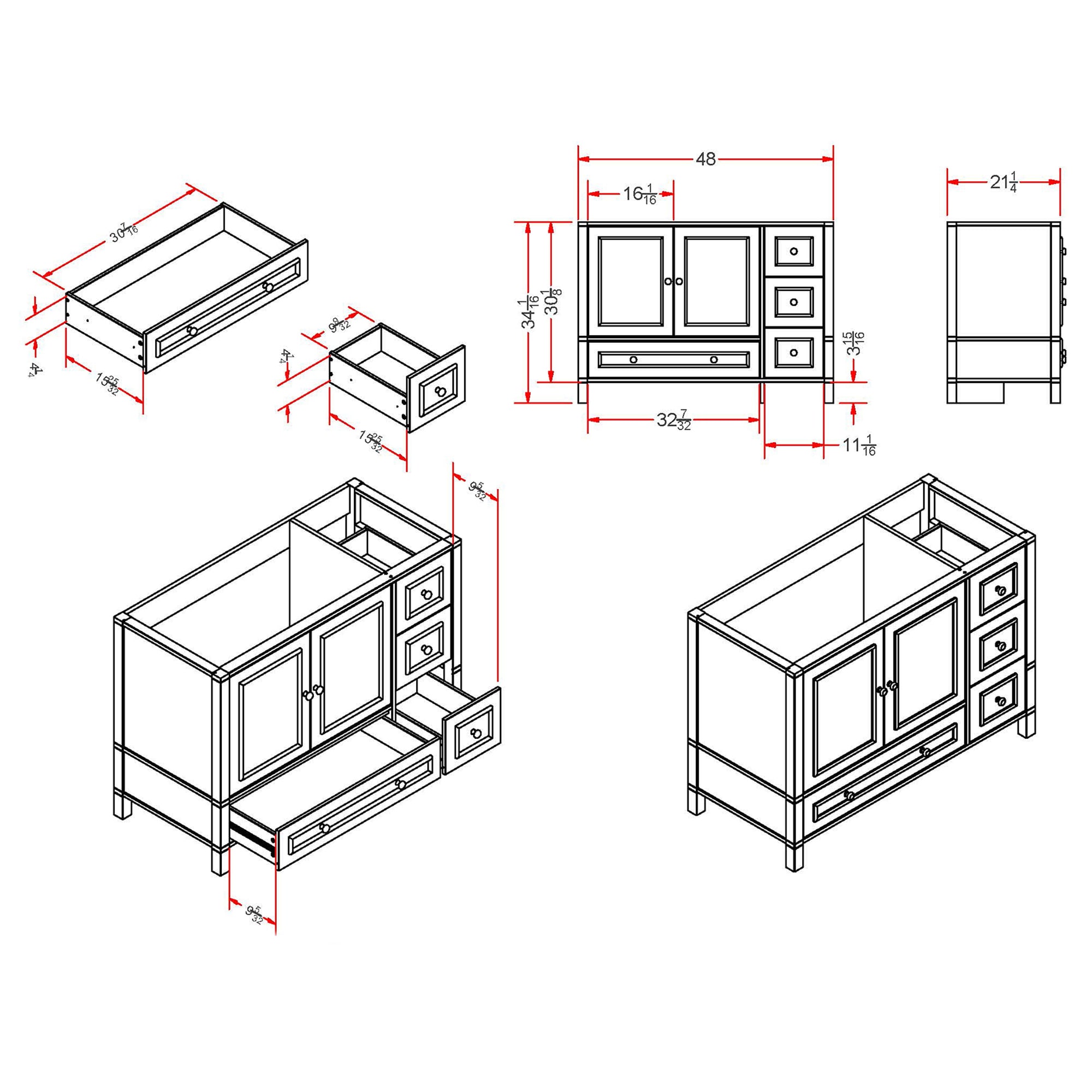 Alaterre Furniture AVAN48WHBB vanities - View #10
