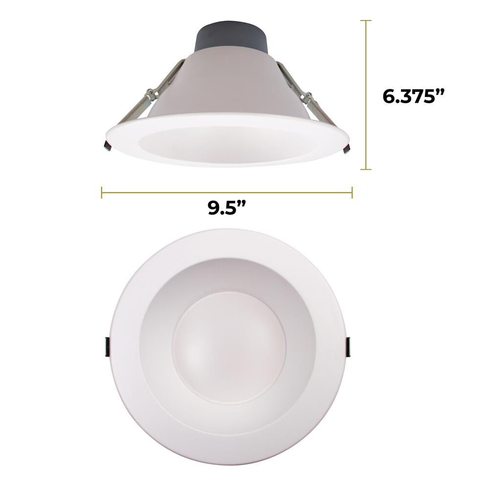 Sunset Lighting Spectrum Series White 3000-Lumen Switchable Round Dimmable  LED Recessed Downlight at