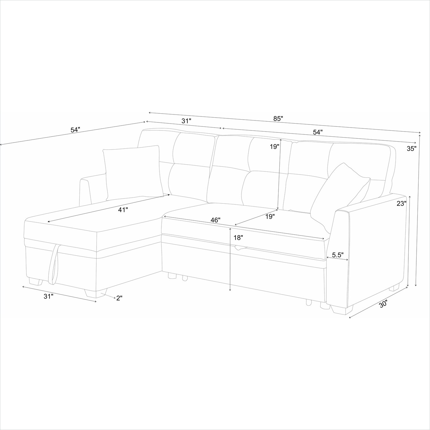 SunJet 6FB6WHCFGZ86 Sofas-Loveseats - View #10