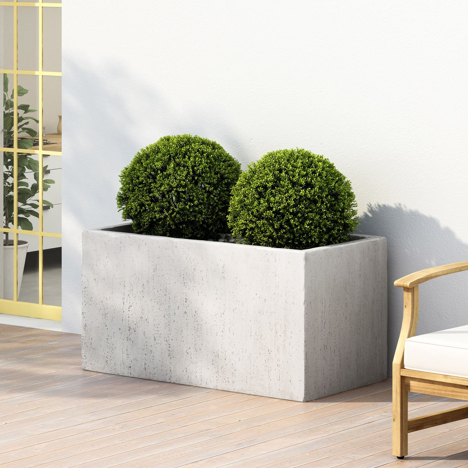 JUSHUA Rectangle Pots & Planters at Lowes.com