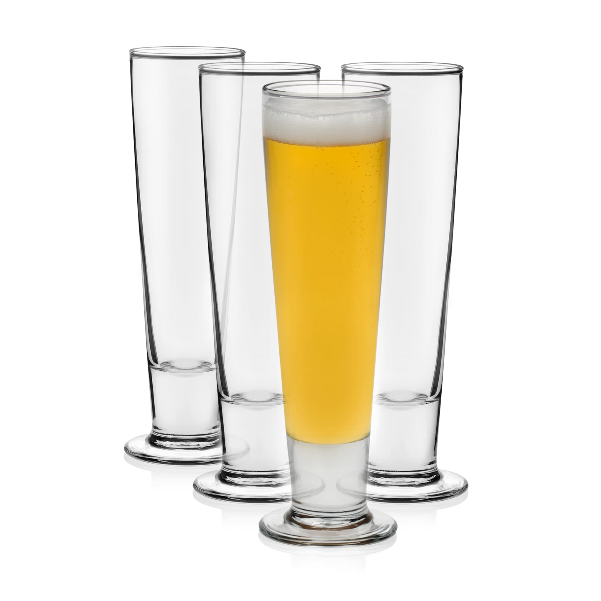 Libbey 666706 Stockholm Pilsner Beer Glasses 14.5 ounce Set of 4