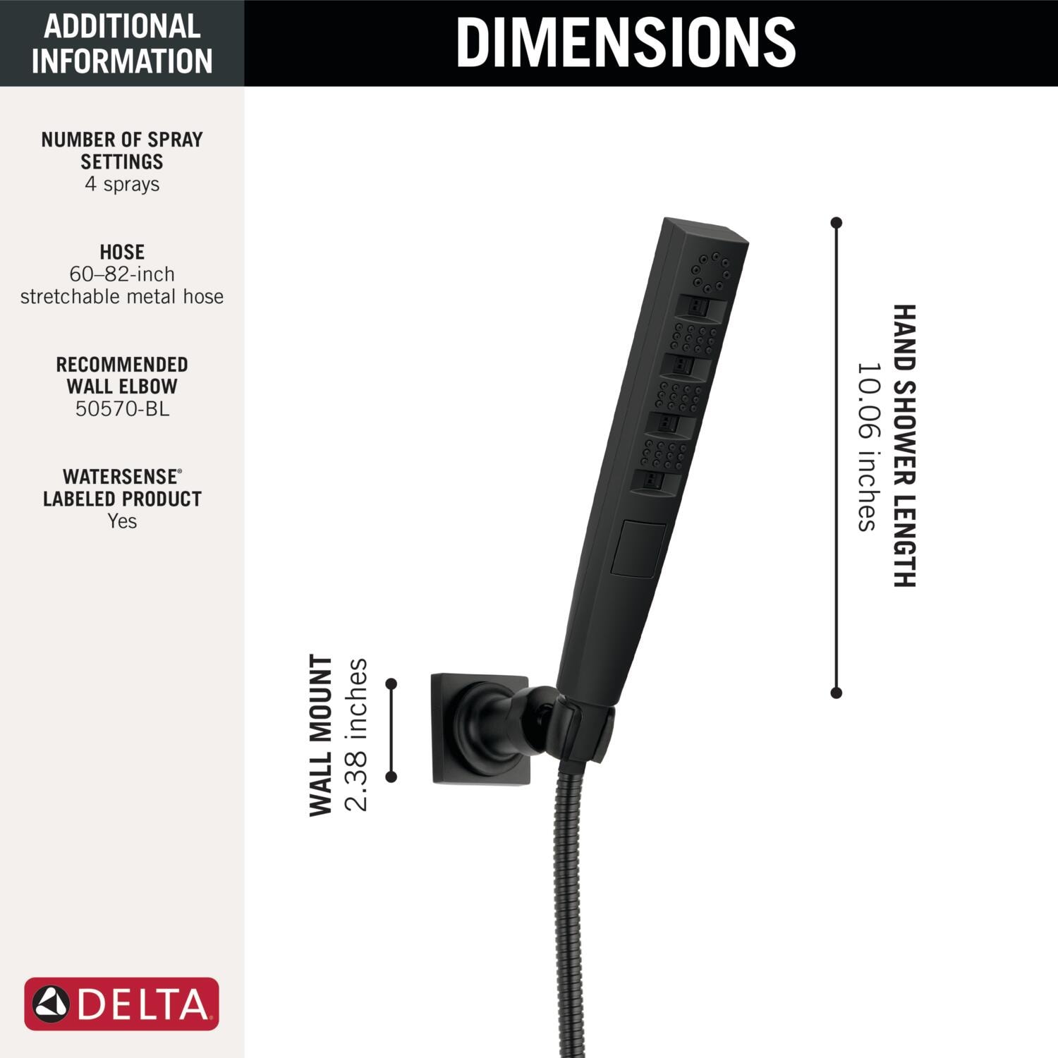 Delta 55140-BL Fixed-Showerhead - View #3
