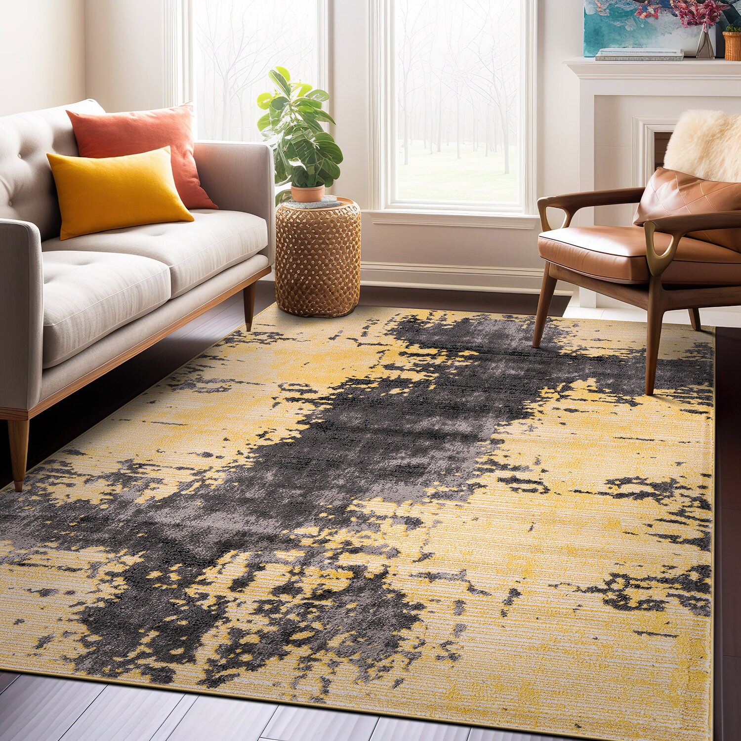World Rug Gallery 392YELLOW5X7 rugs - View #2