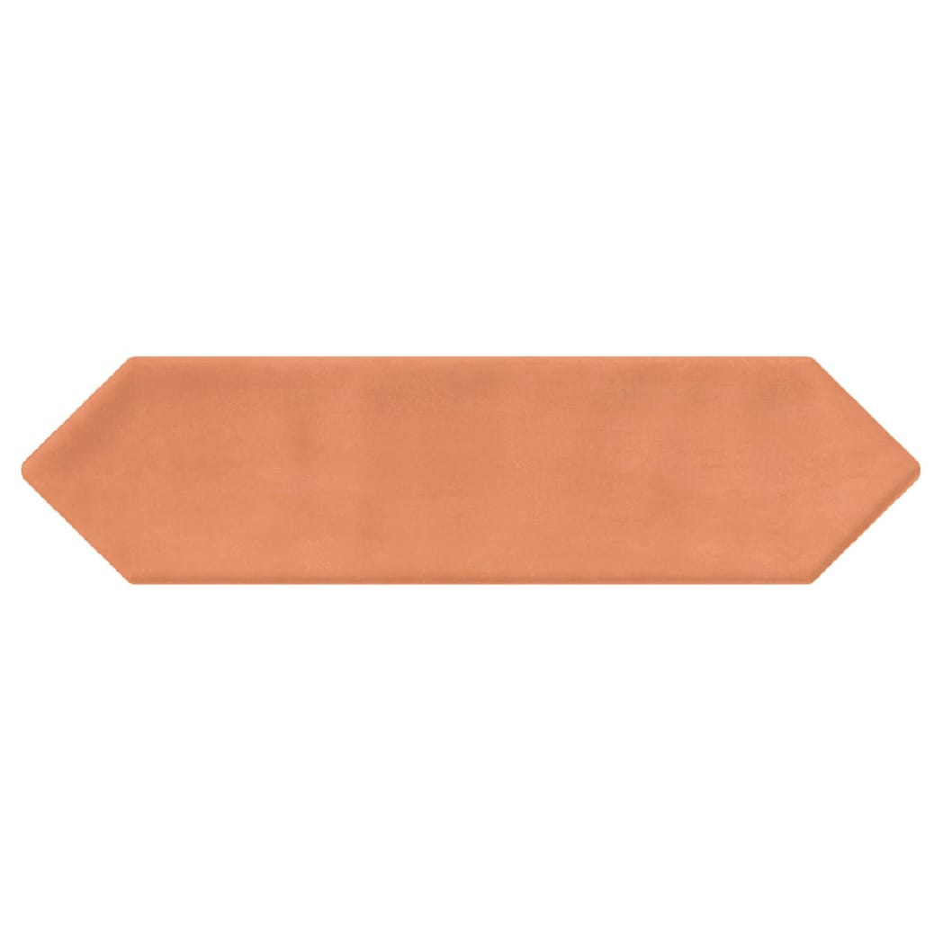 Giorbello G2122-SMPL Sample- Coral 3-in x 12-in Glazed Ceramic Subway Hexagon Floor and Wall Tile