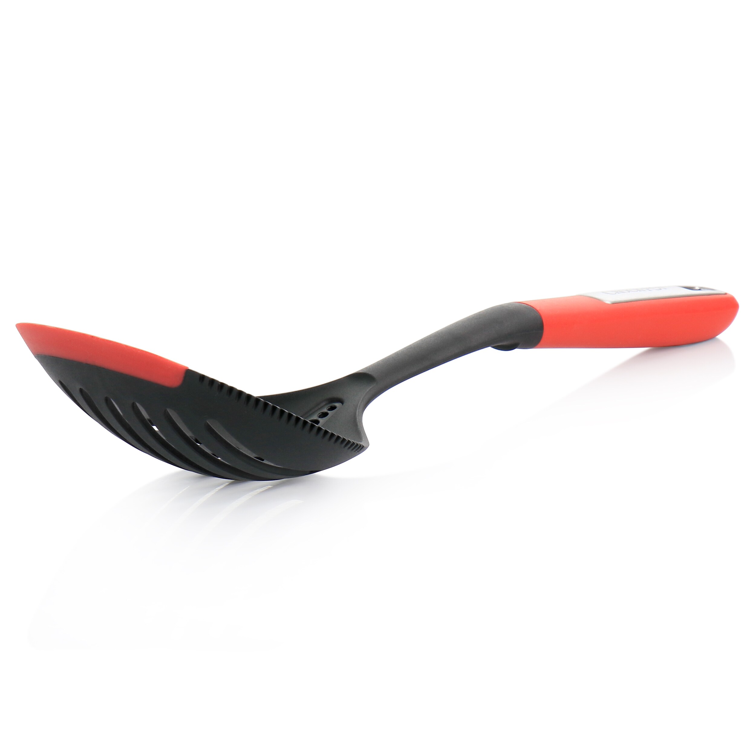 Crock-Pot Crock Pot Nylon Multi-Use Solid Spoon with Silicone Edge in Red -  Soft Grip Handle - Dishwasher Safe - Kitchen Utensil Set in the Kitchen  Tools department at