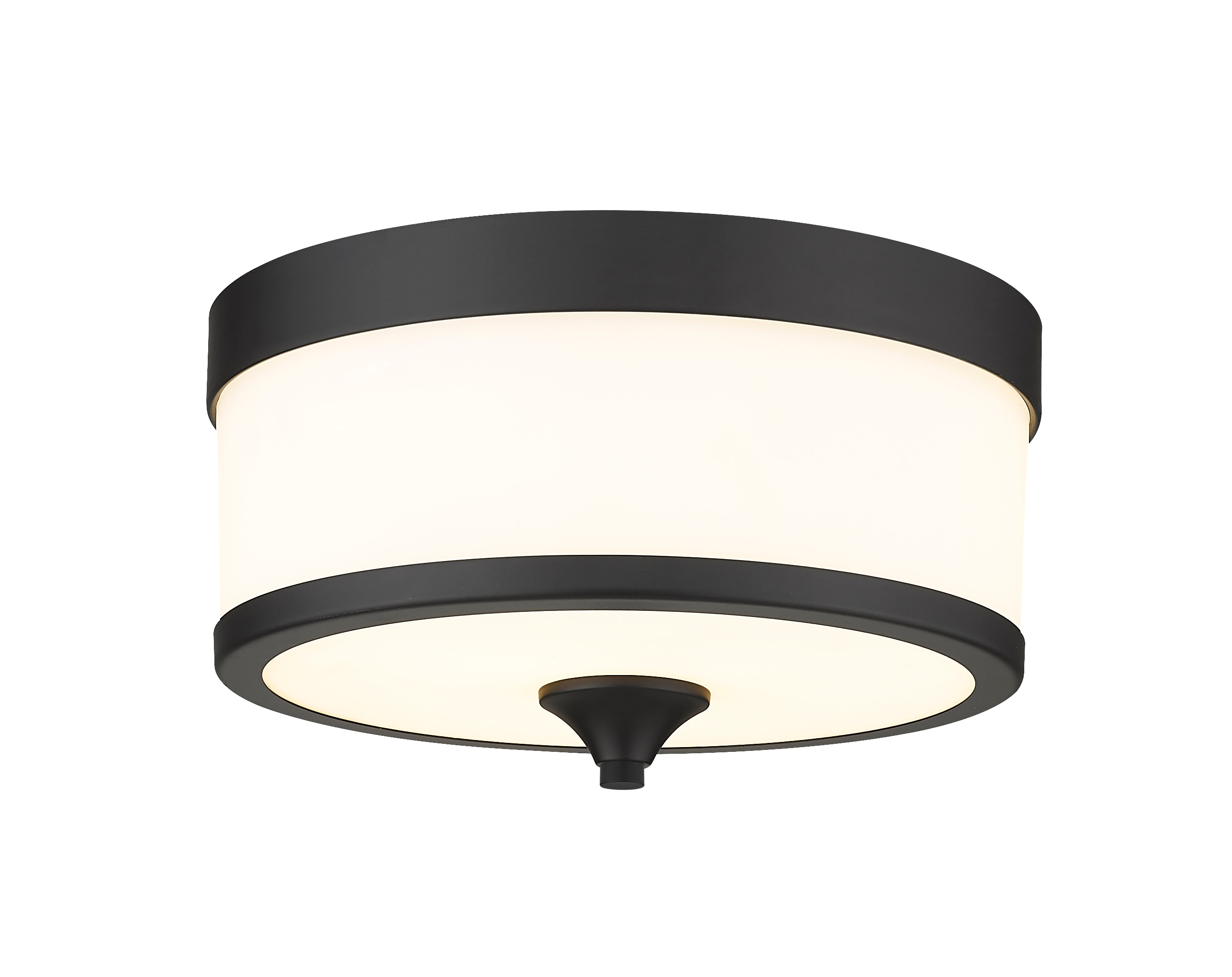 Z-Lite 307F-MB Cosmopolitan 3 -Light 13.75-in Matte Black Flush Mount Light