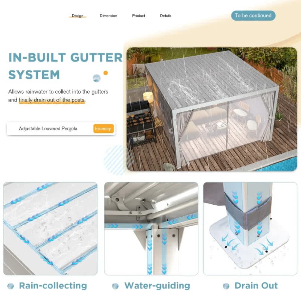 U-HOMY X-200WH-WG Pergolas-2 - View #7