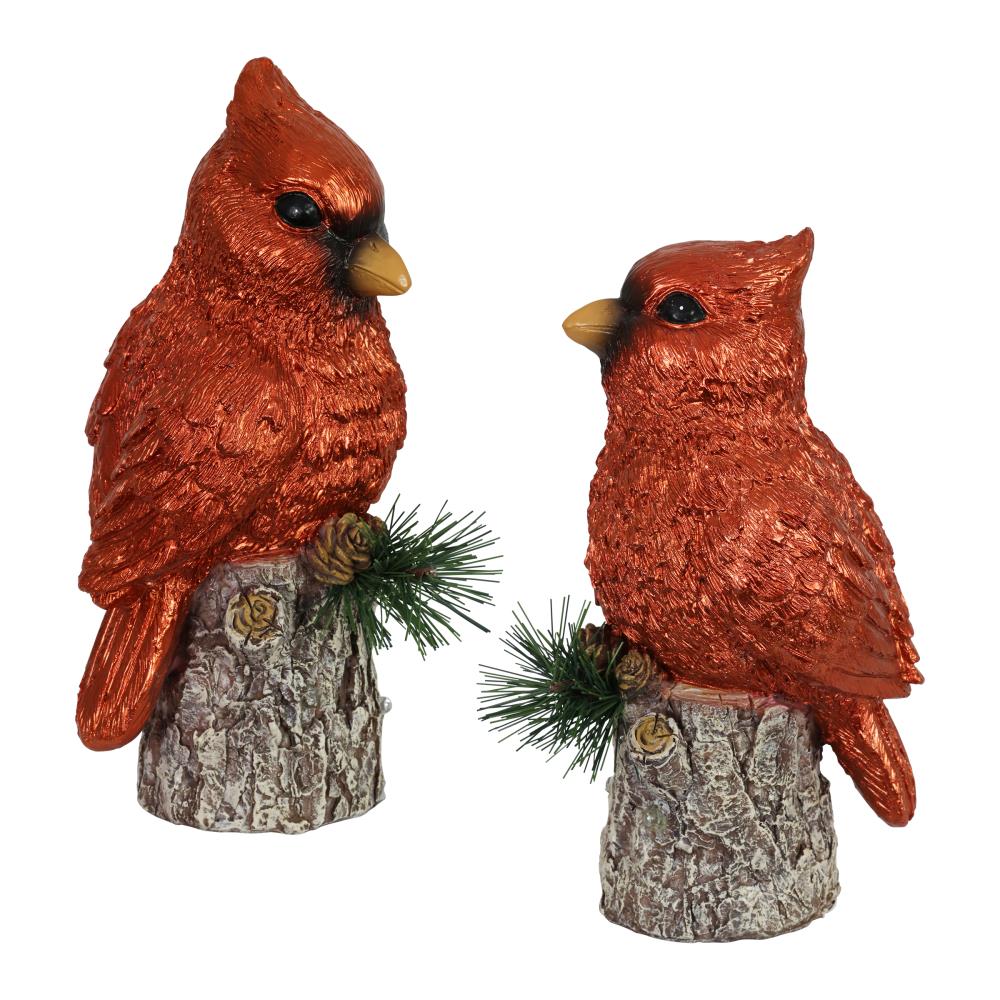 Exhart 51519-RS 7.87-in Lighted Decoration Cardinal Battery-operated Christmas Decor