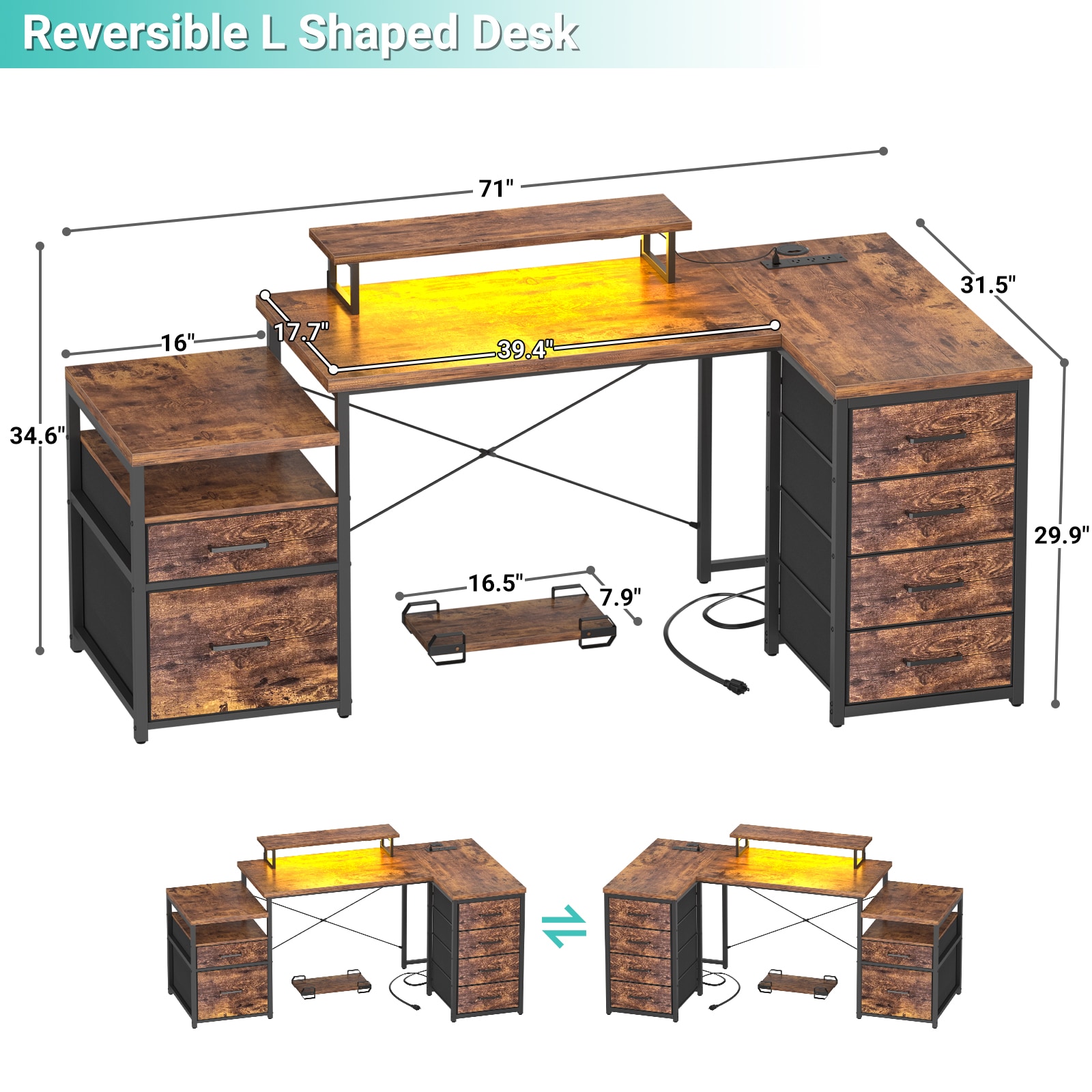 Aheaplus 6BCLDK-R desks - View #2