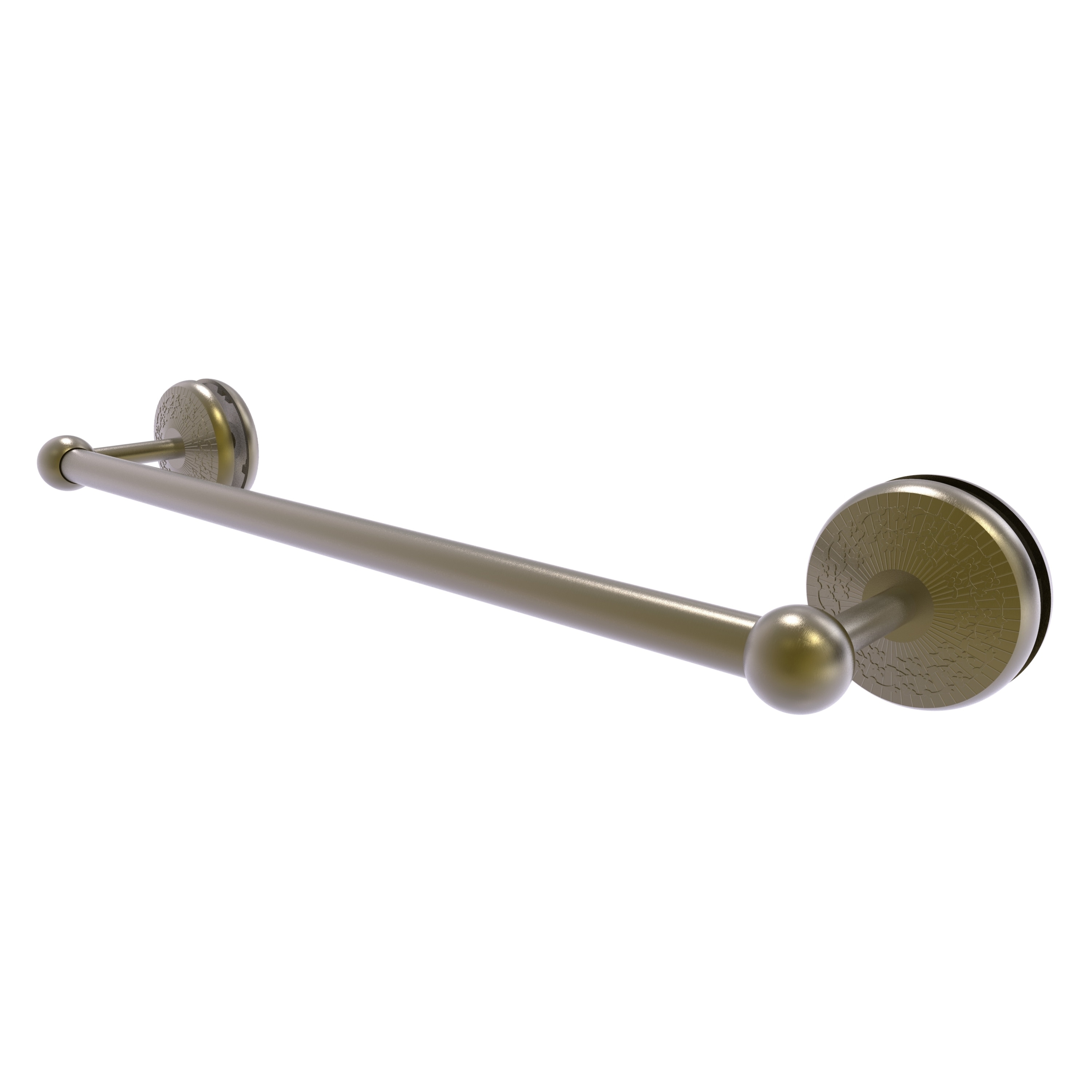 Allied Brass MC-41-SM-18-ABR Monte Carlo 18-in Antique Brass Wall mount Single Towel Bar