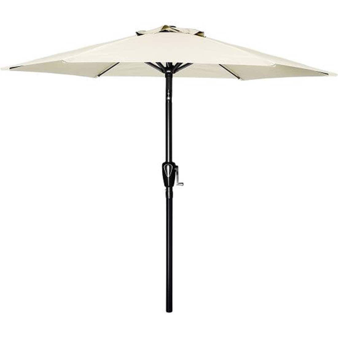 Damerin PUQ6125 7.5-ft Aluminum Beige Market Patio Umbrella