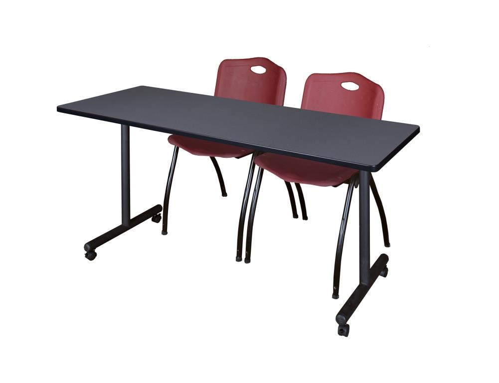 Regency MKTRCC7224GY47BY Training Gray 4-Person Training Table (72-in W x 29-in H)