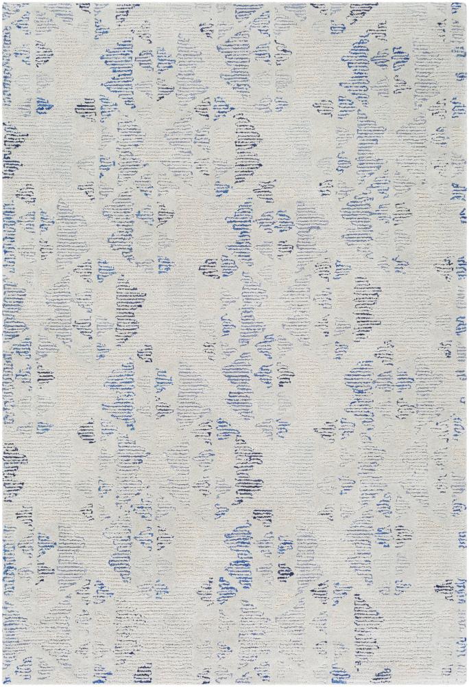 Surya RSE1002-810 Morse 8 X 10 (ft) Wool Navy Indoor Geometric Industrial Area Rug