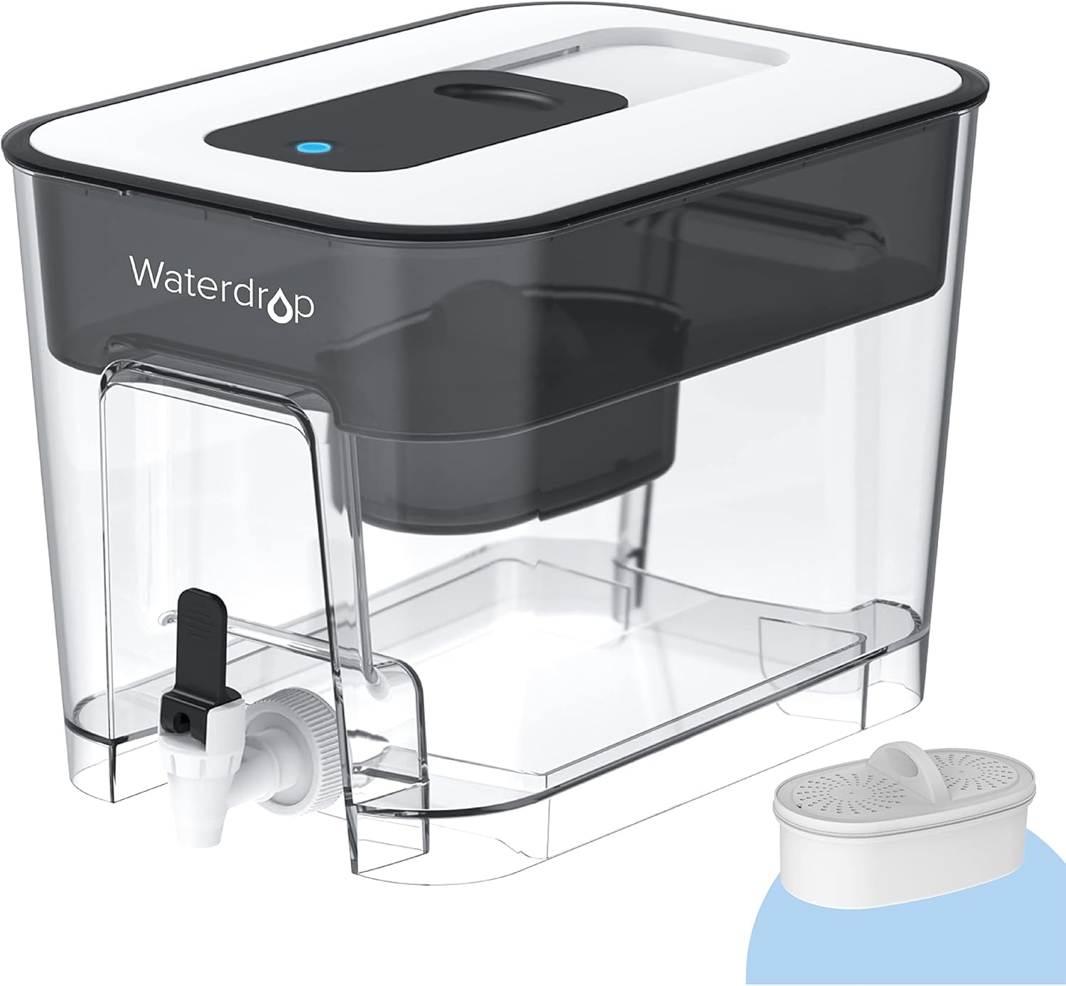 Waterdrop Dispenser 40-Cup Black Plastic Water filter pitcher #B-WD-WFD-22L