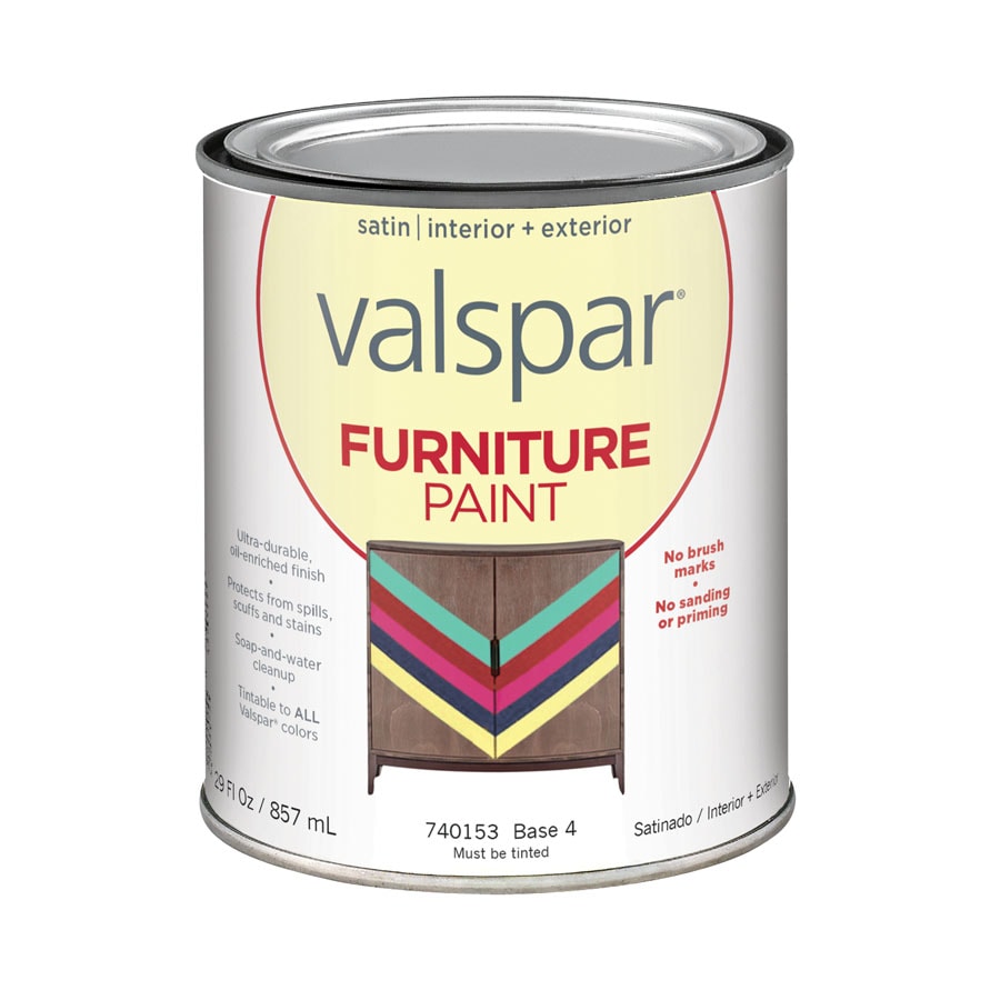 Valspar Satin Pure White Hgsw4006 Cabinet and Furniture Paint Enamel  (1-quart) at