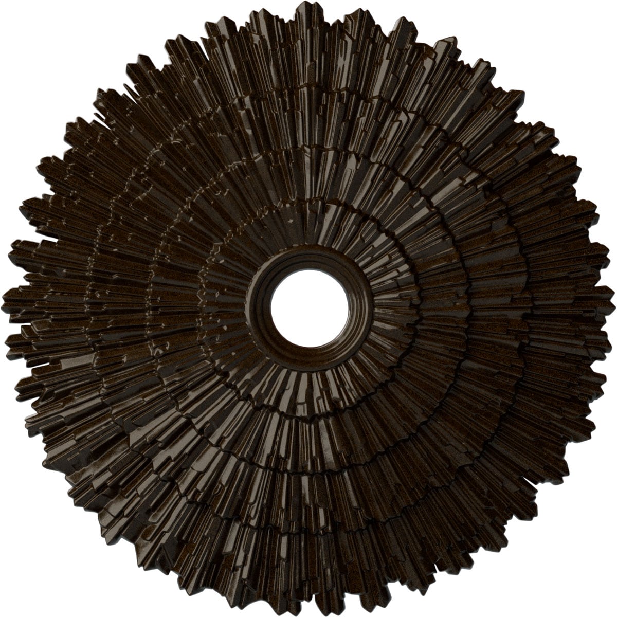 Ekena Millwork CM24ENBZS Eryn 24.75-in W x 24.75-in L Painted Bronze Polyurethane Whole Ceiling Medallion