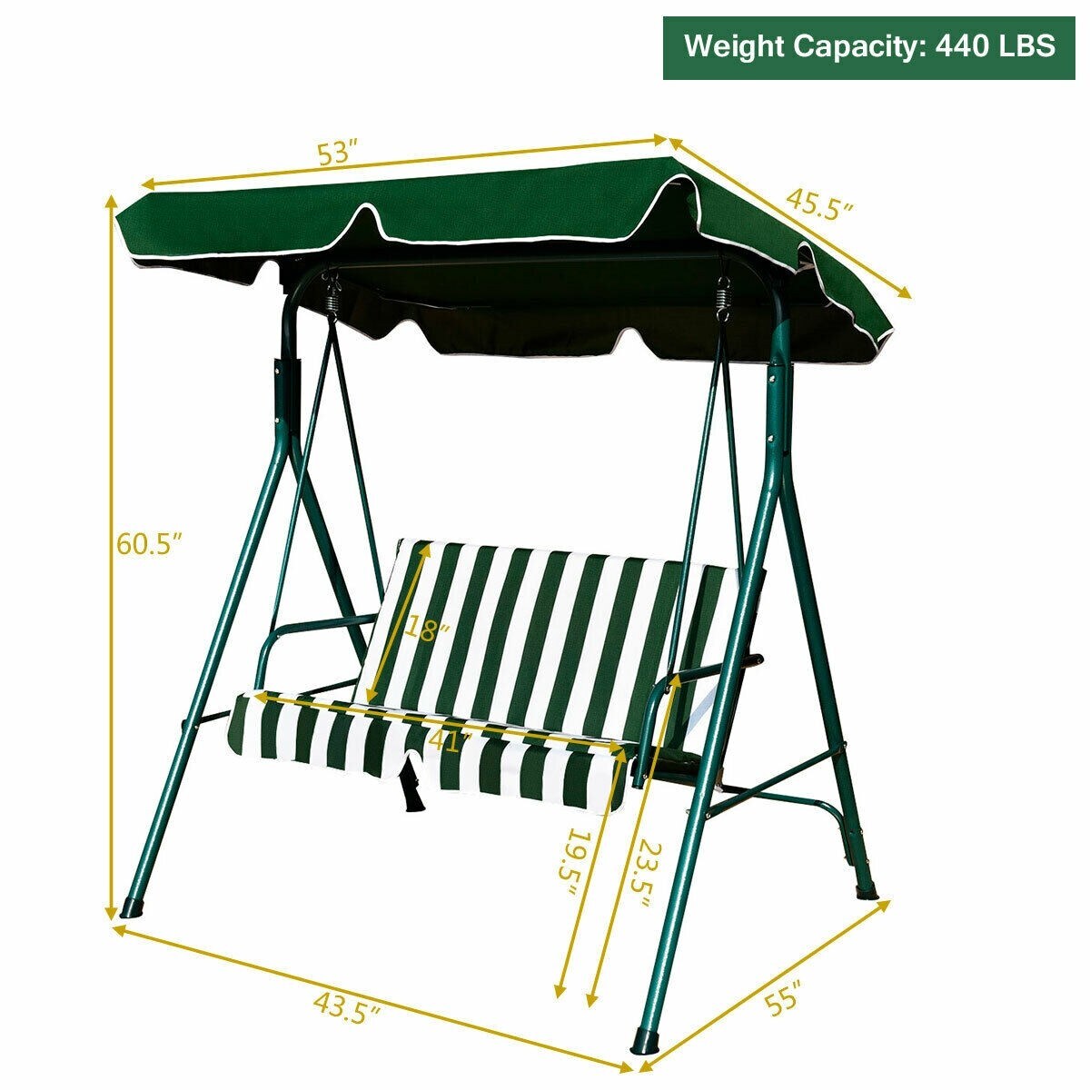 Mondawe 93GN-HY Replace-Porch-Swing-Glider-Tops - View #4