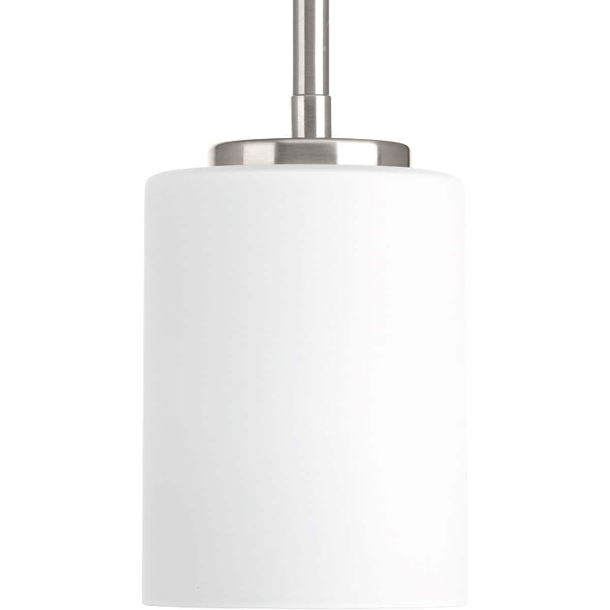 Progress Lighting P5170-09 Replay Brushed Nickel Modern/contemporary Etched glass Cylinder Mini Hanging Pendant light
