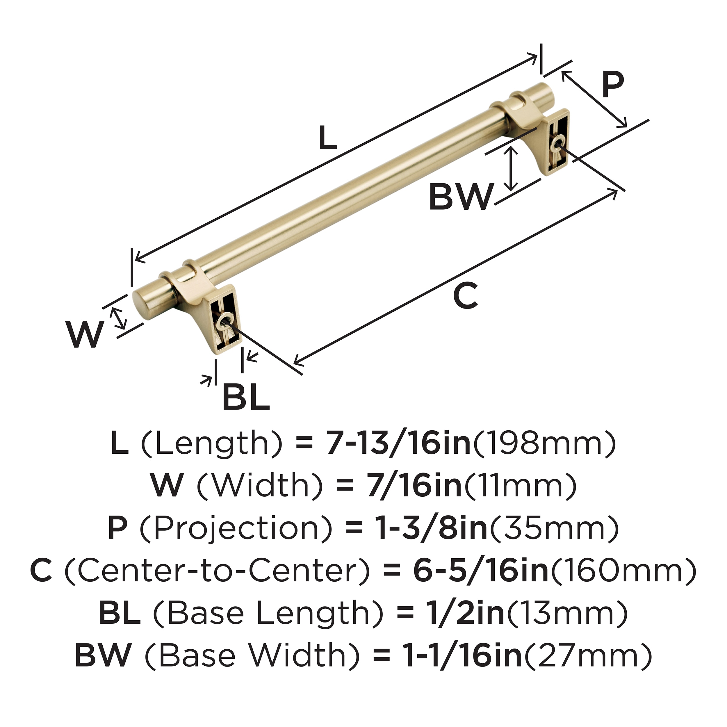 Amerock BP36607CZ Cabinet-Pulls - View #3