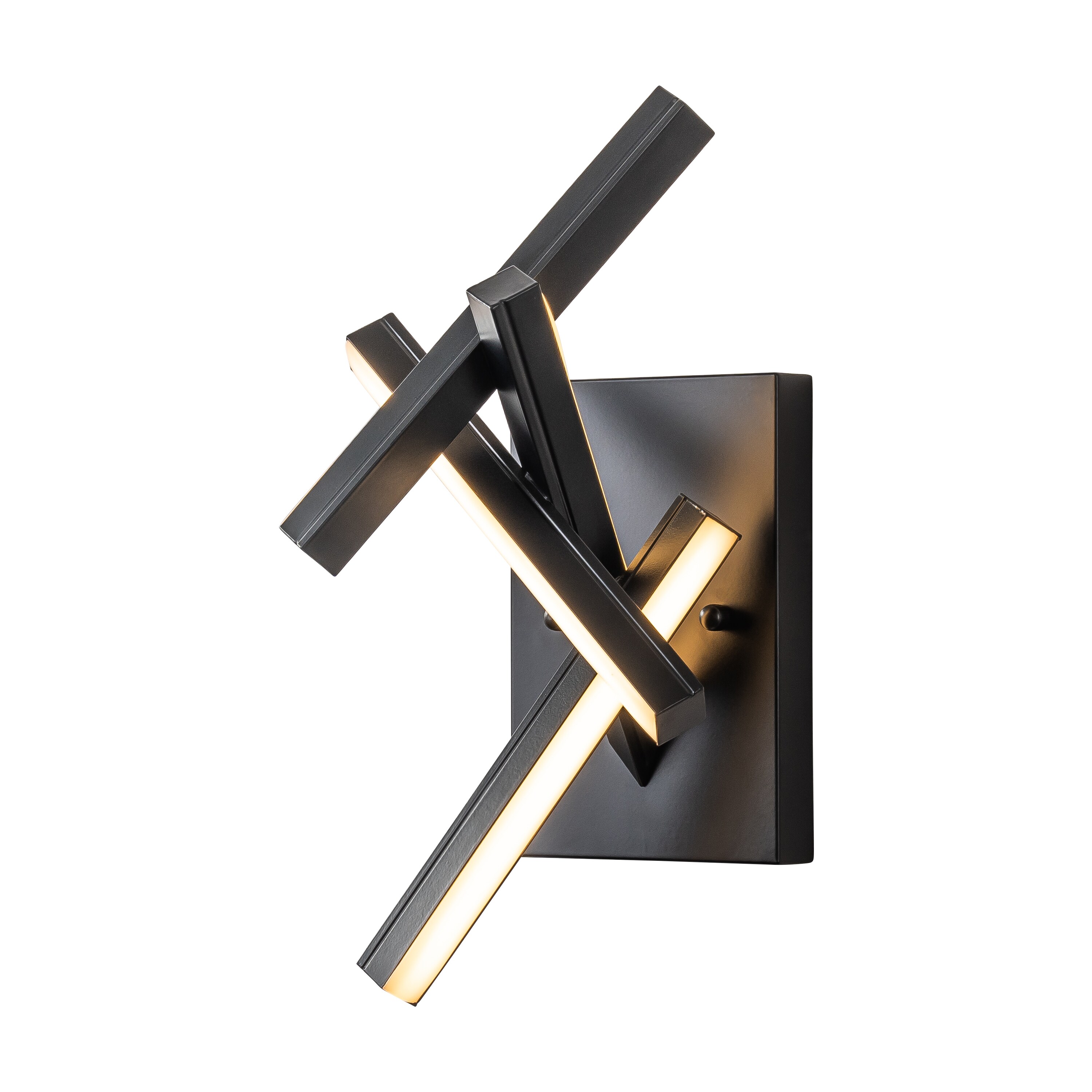 C Cattleya LCA2470-W 8-in W 4 -Light Matte Black Integrated LED Wall Sconce
