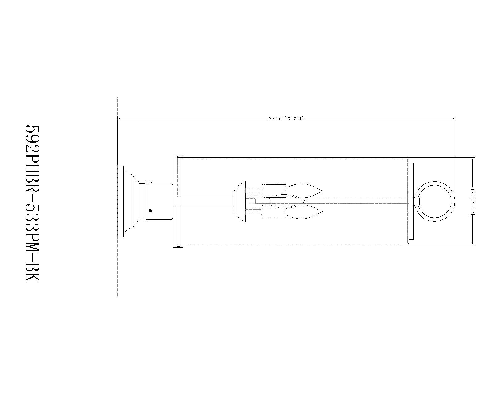 Z-Lite 592PHBR-533PM-BK Complete-Post-Lights - View #7