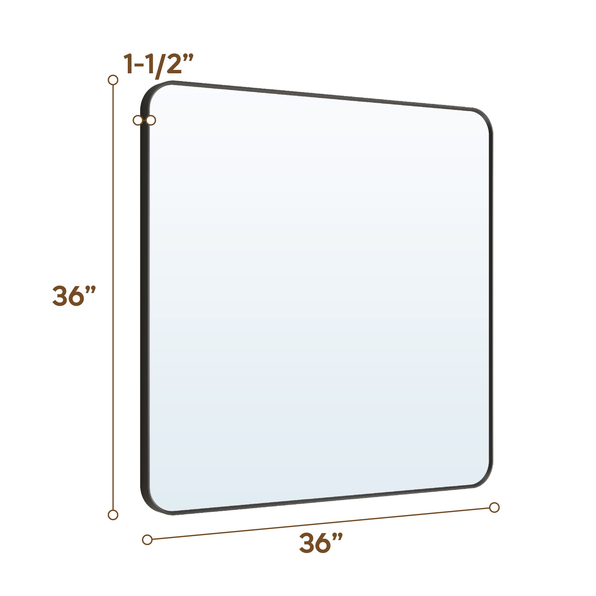 WELLFOR F1MR3636MB Framed-Bath-Mirrors - View #12