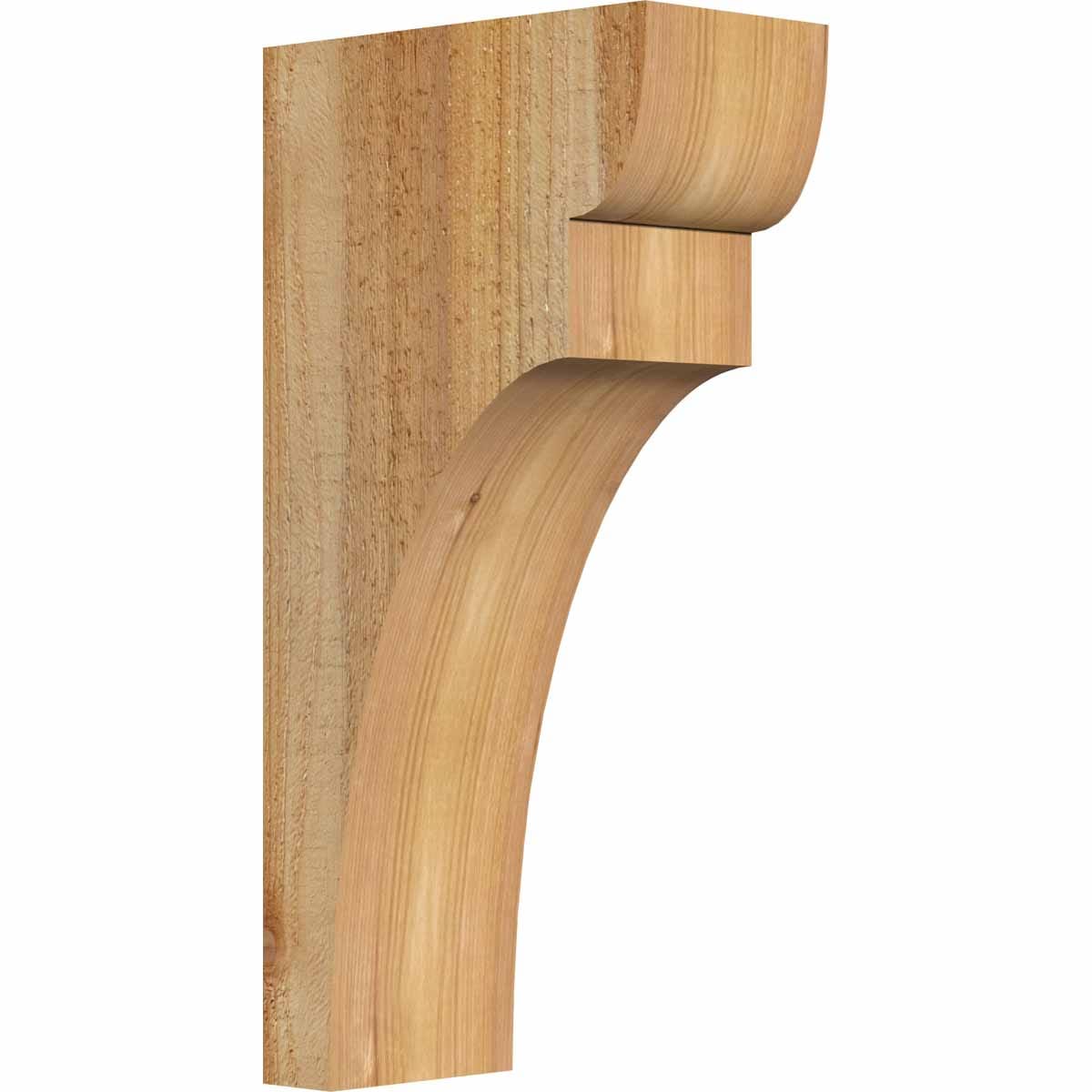 Ekena Millwork COR04X08X16YOR00RWR 4-in x 8-in x 16-in Yorktown Unfinished Western red cedar Wood Paintable/Stainable Corbel