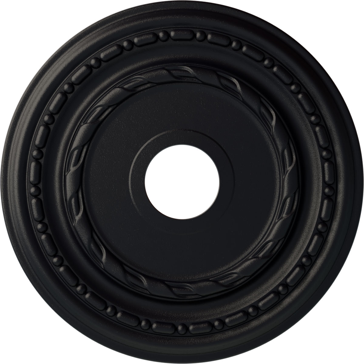 Ekena Millwork CM17DUSGS Dublin 17.875-in W x 17.875-in L Painted Steel Gray Polyurethane Whole Ceiling Medallion