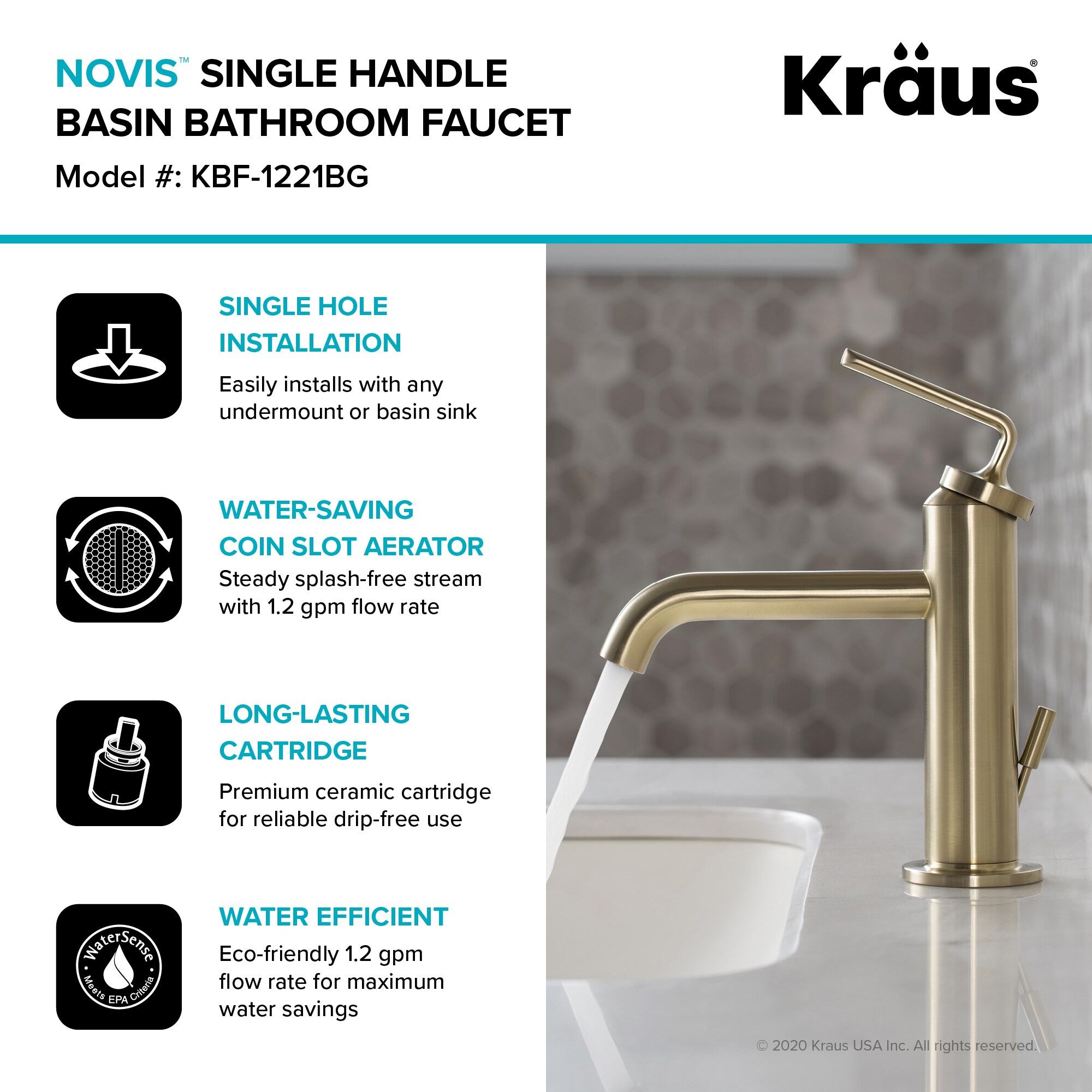 Kraus KBF-1221BG-2PK Lavatory-Faucets - View #10