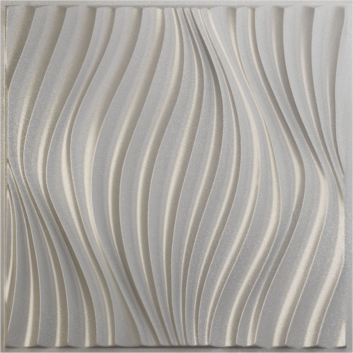 Ekena Millwork WP20X20BWASV 19-5/8-in x 19-5/8-in Embossed Textured Metallic Silver PVC Wall Panel