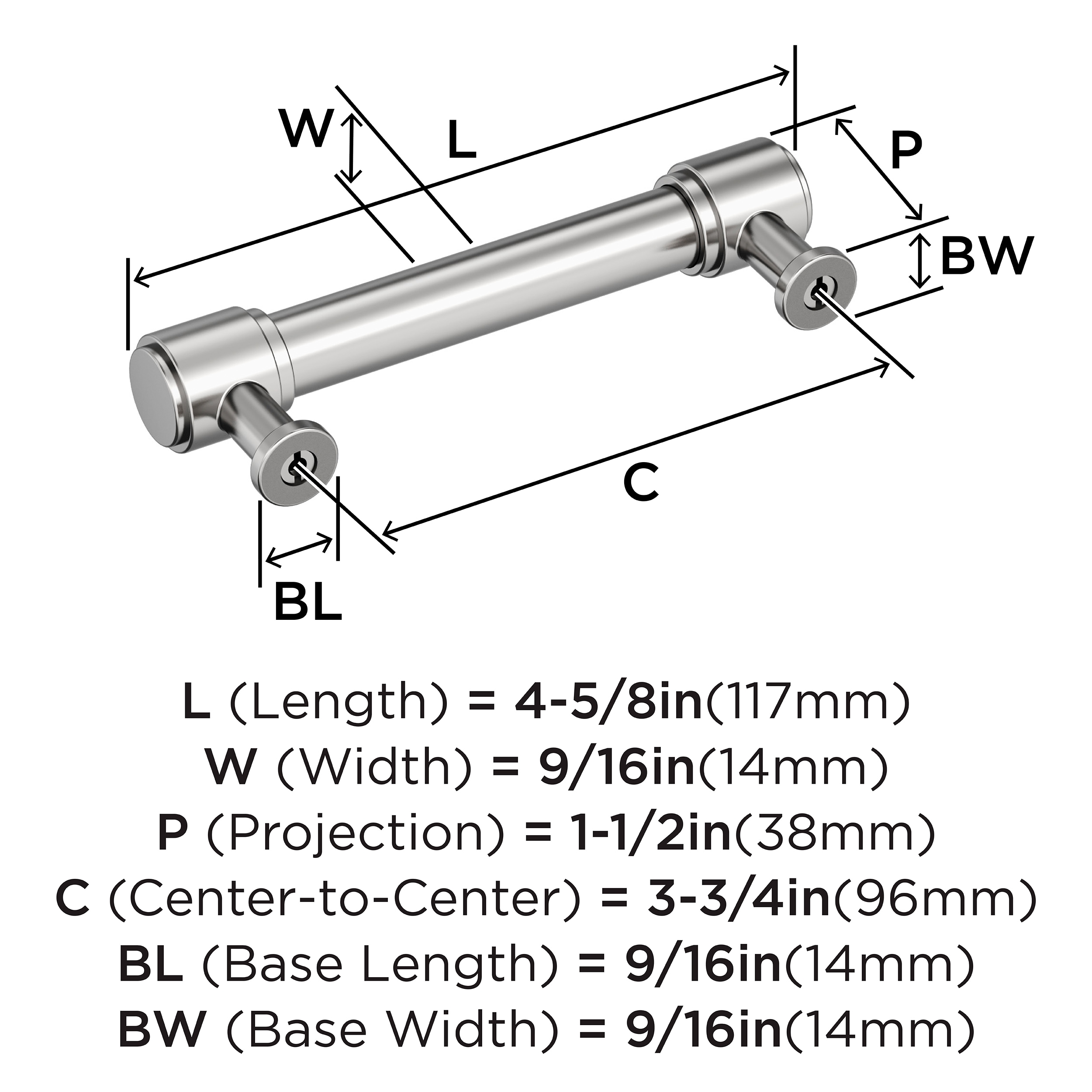 Amerock BP3746326 Cabinet-Pulls - View #4